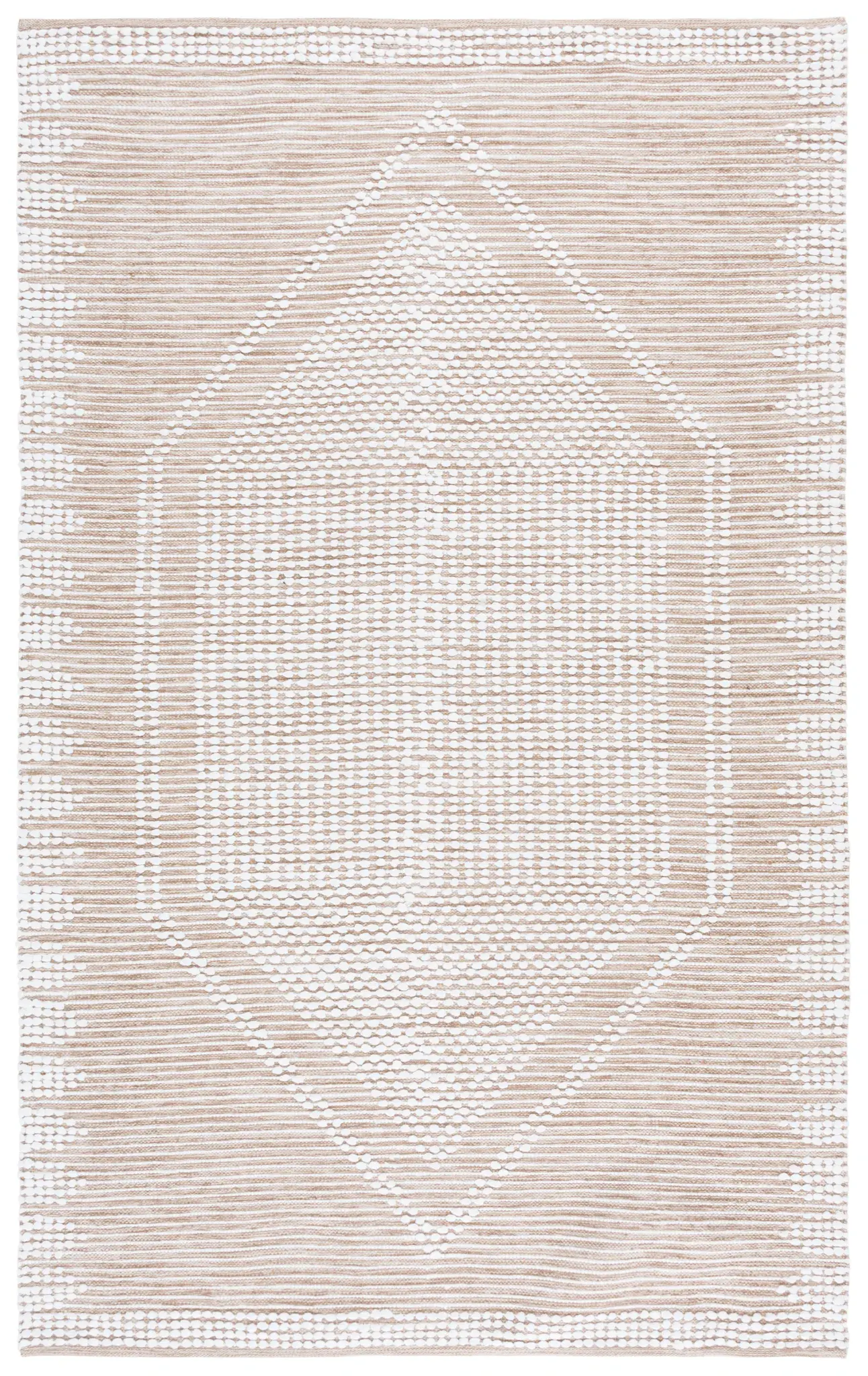 Montauk Diamond Medallion Hand-Loomed Cotton Rug