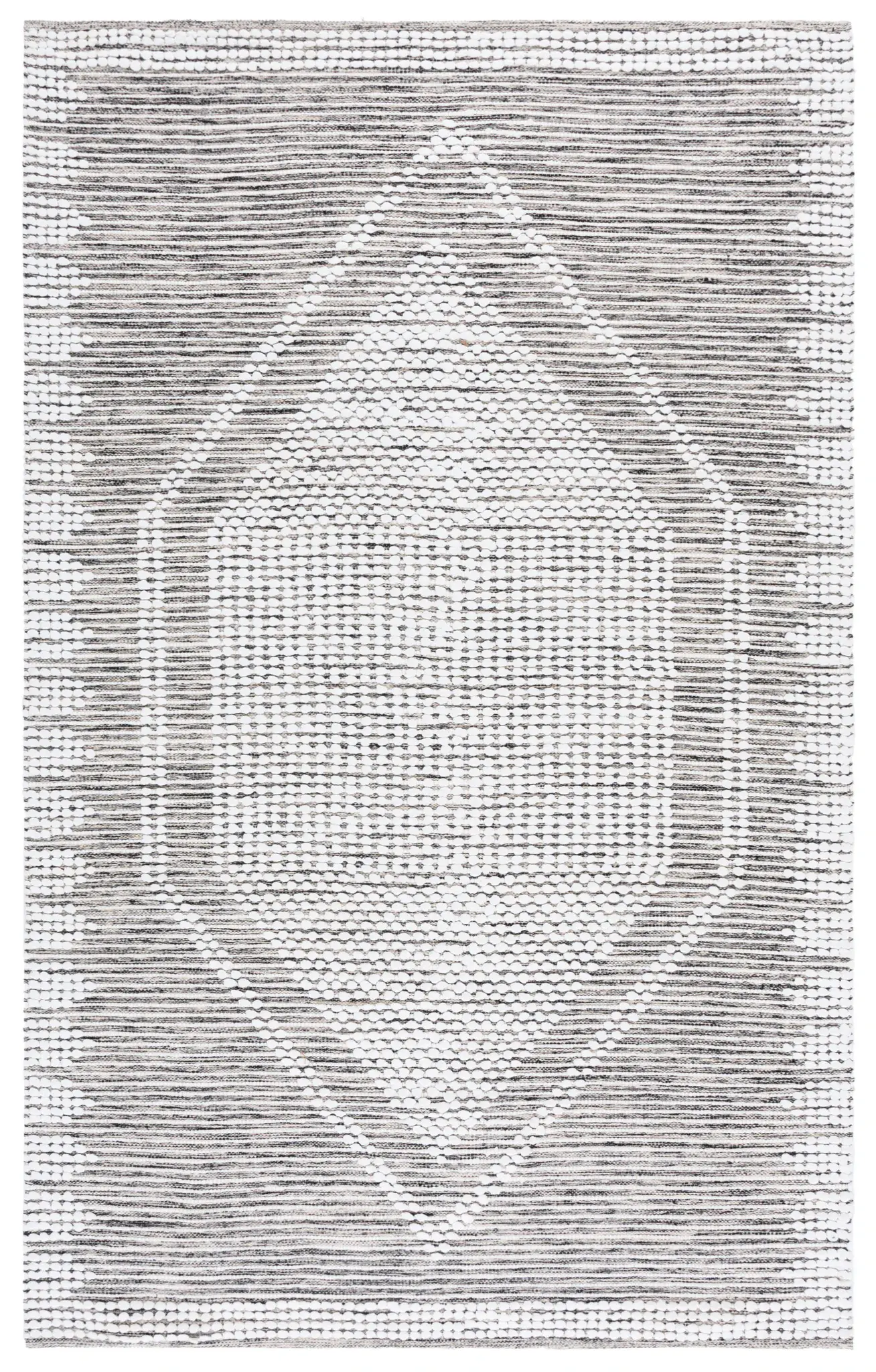 Montauk Diamond Medallion Hand-Loomed Cotton Rug