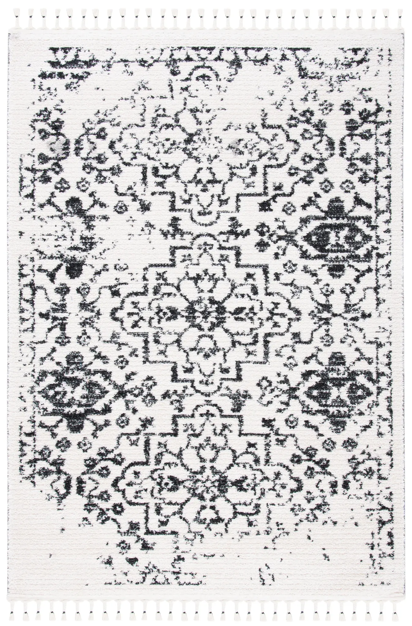 Moroccan Tassel Medallion Shag Rug