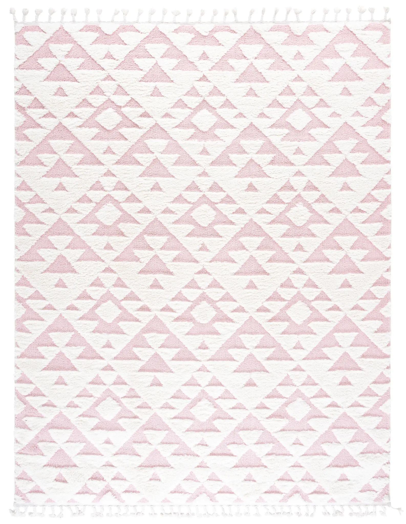 Moroccan Tassel Diamond Shag Rug