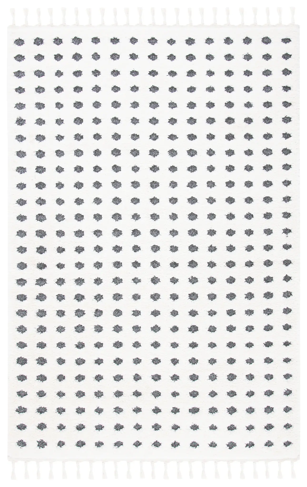 Moroccan Tassel Dot Shag Rug