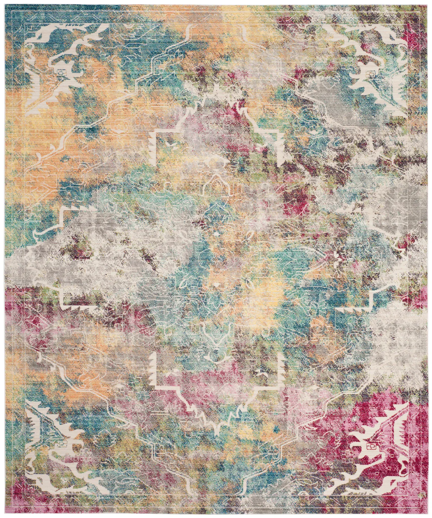 Mystique Distressed Medallion Rug