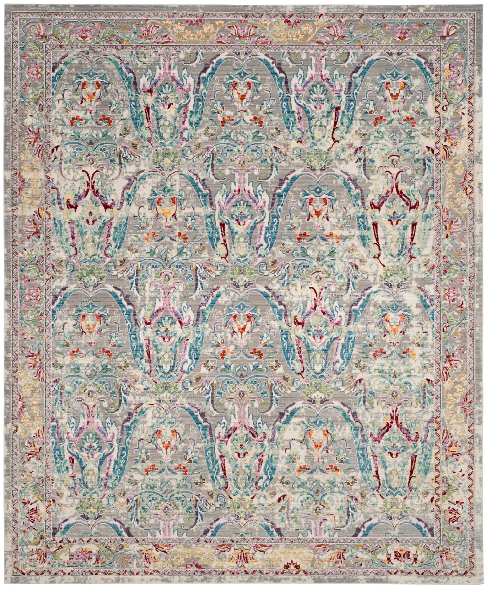 Mystique Faded Damask Rug
