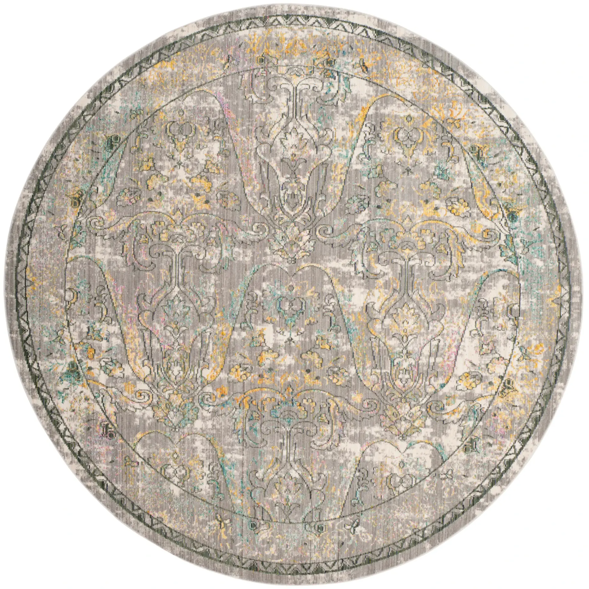 Mystique Faded Damask Rug
