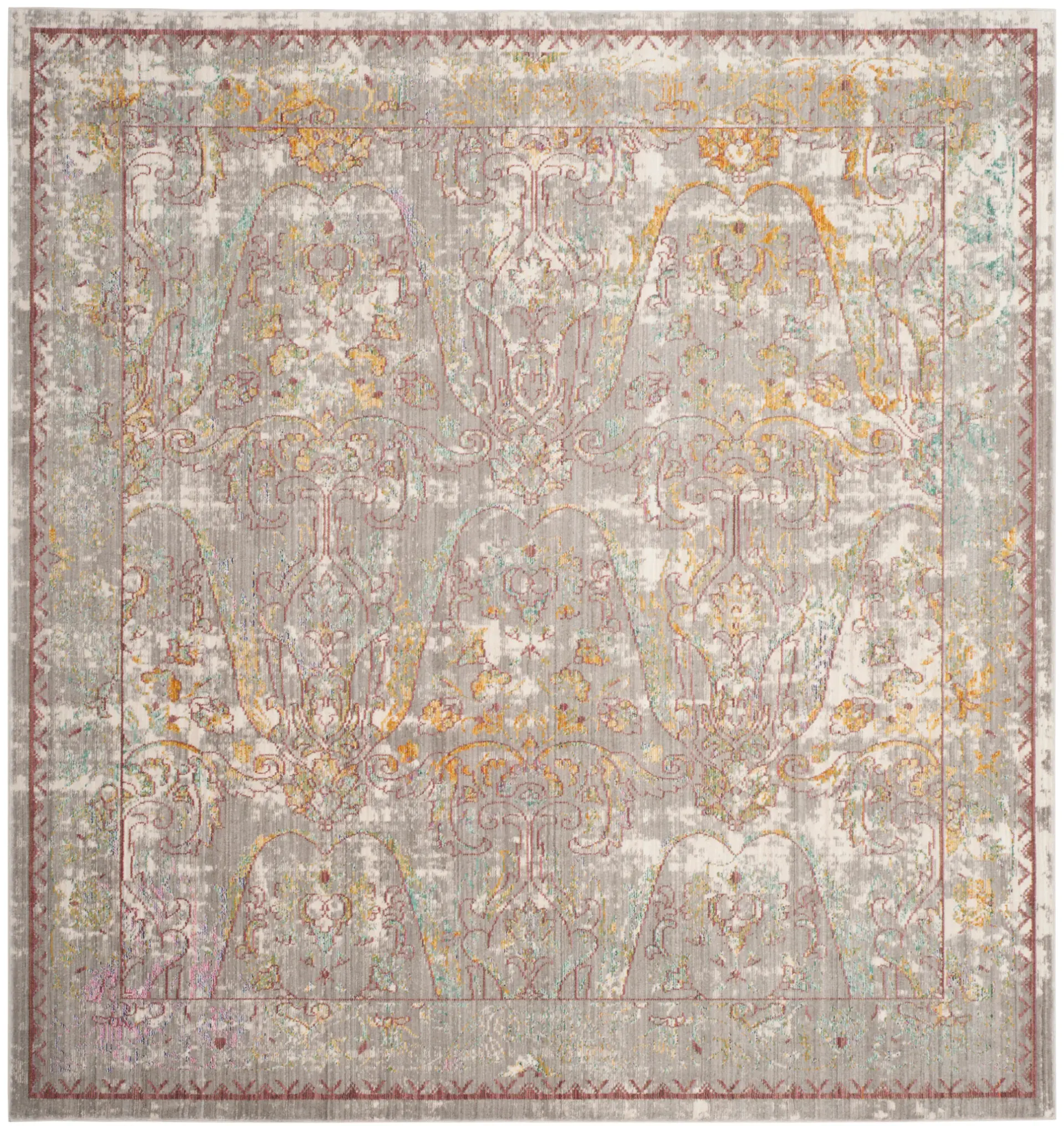 Mystique Faded Damask Rug
