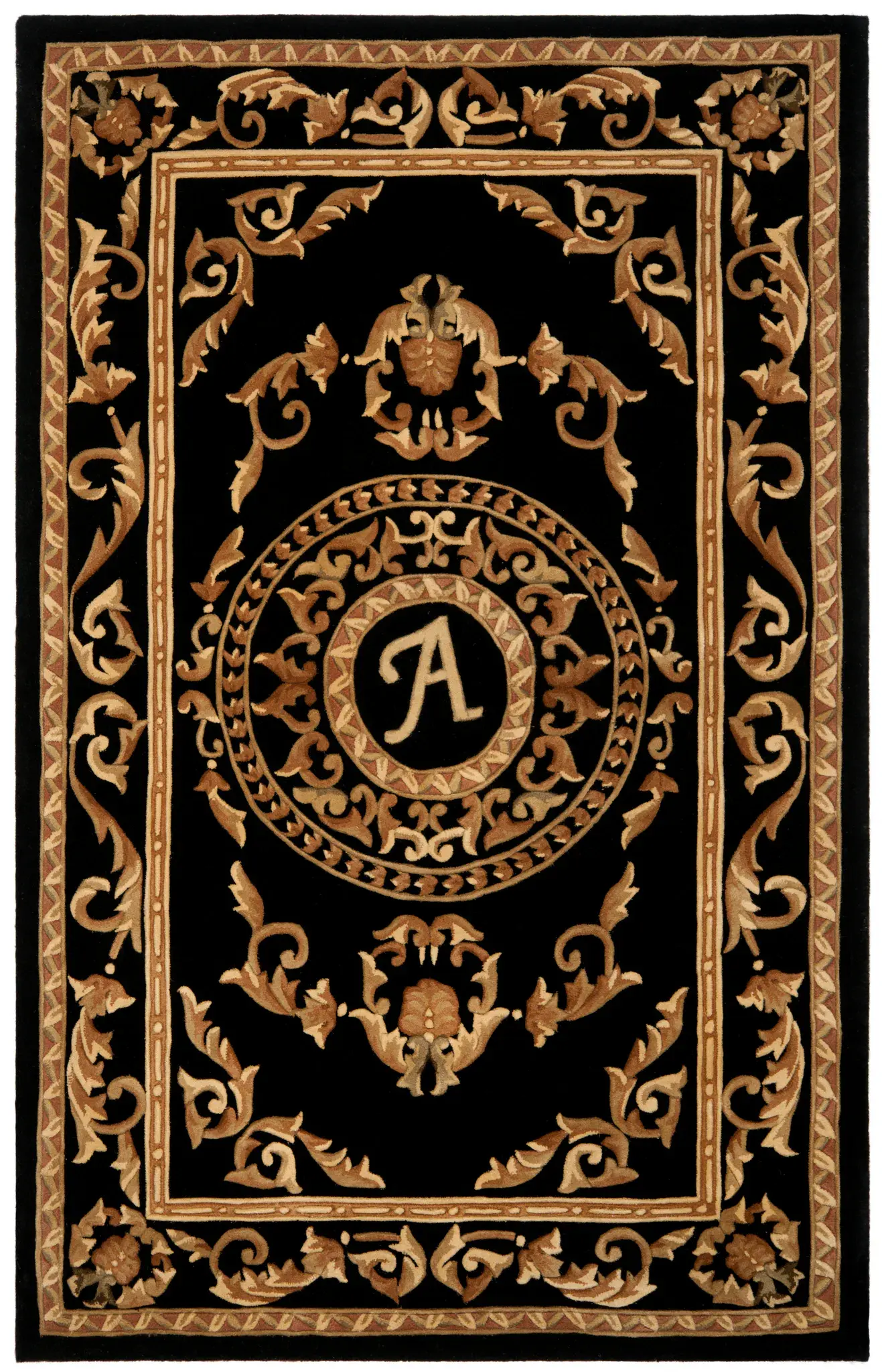 Naples Scroll Medallion Hand-Tufted Wool Rug
