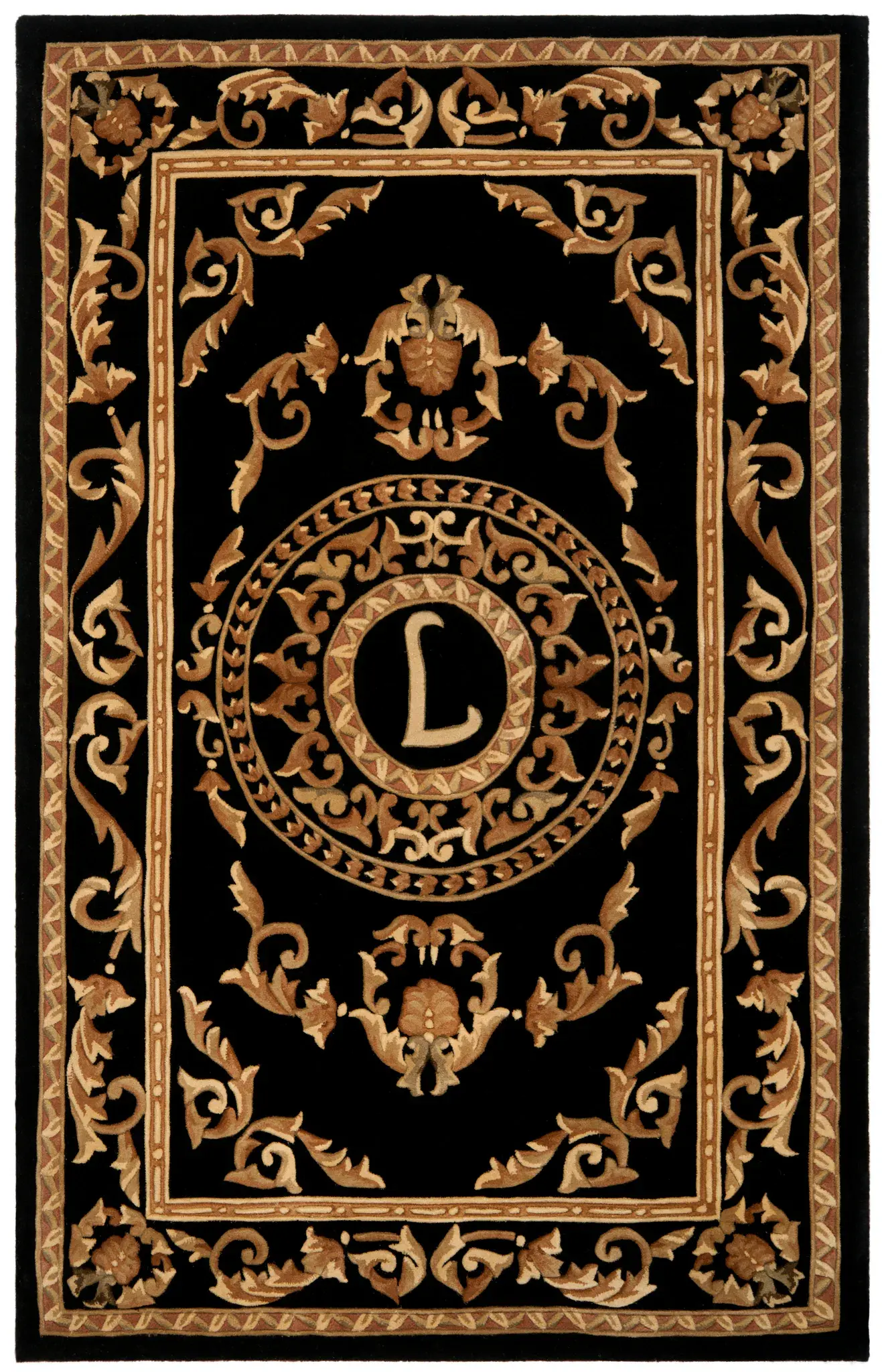 Naples Scroll Medallion Hand-Tufted Wool Rug