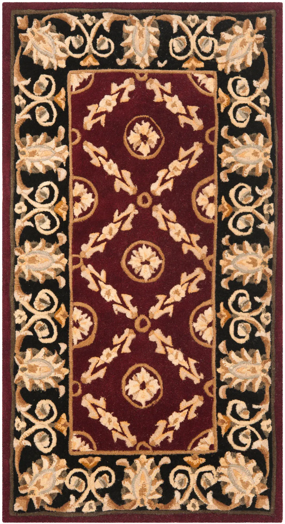 Naples Floral Grid Hand-Tufted Wool Rug
