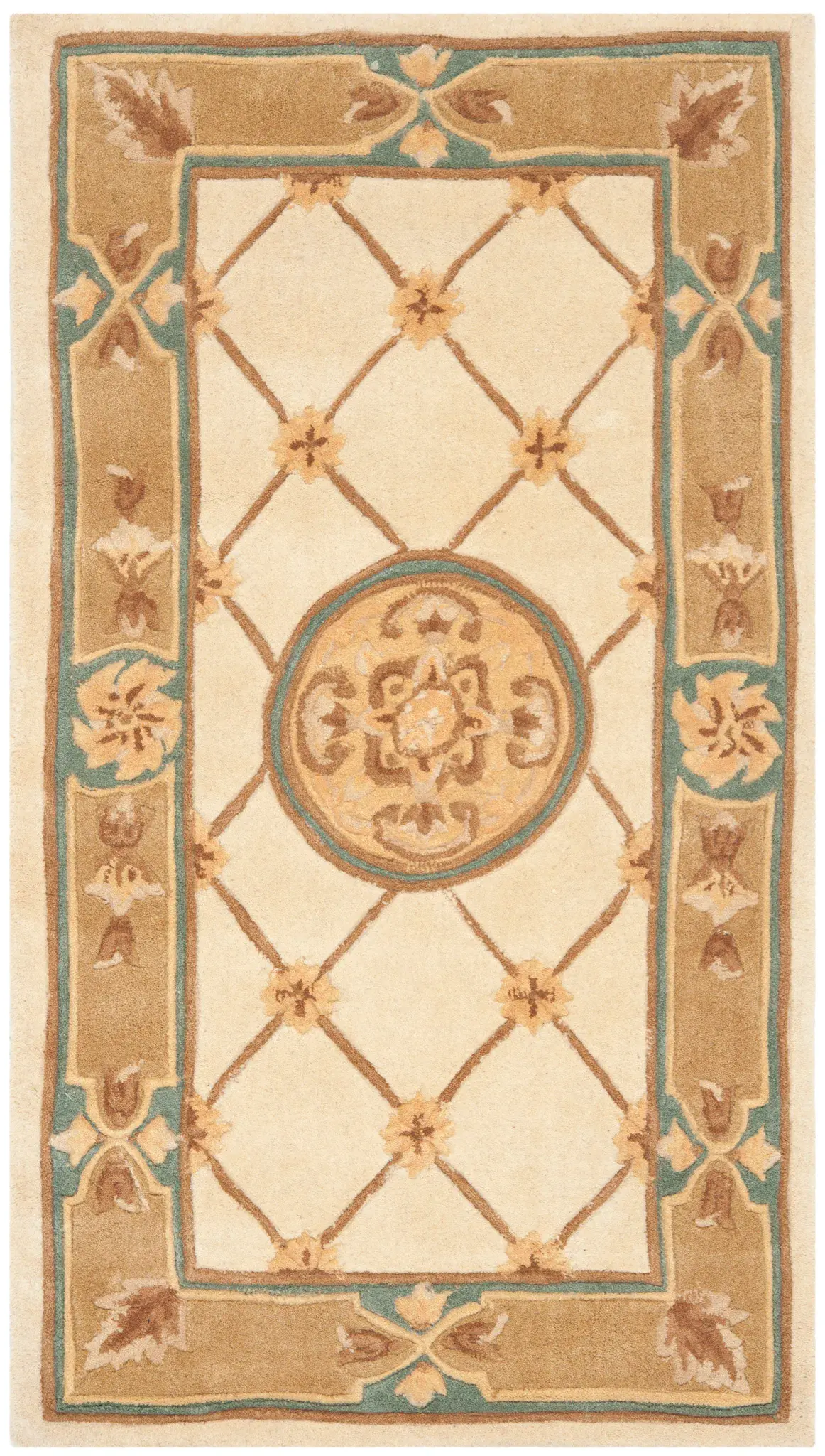 Naples Medallion Trellis Hand-Tufted Wool Rug