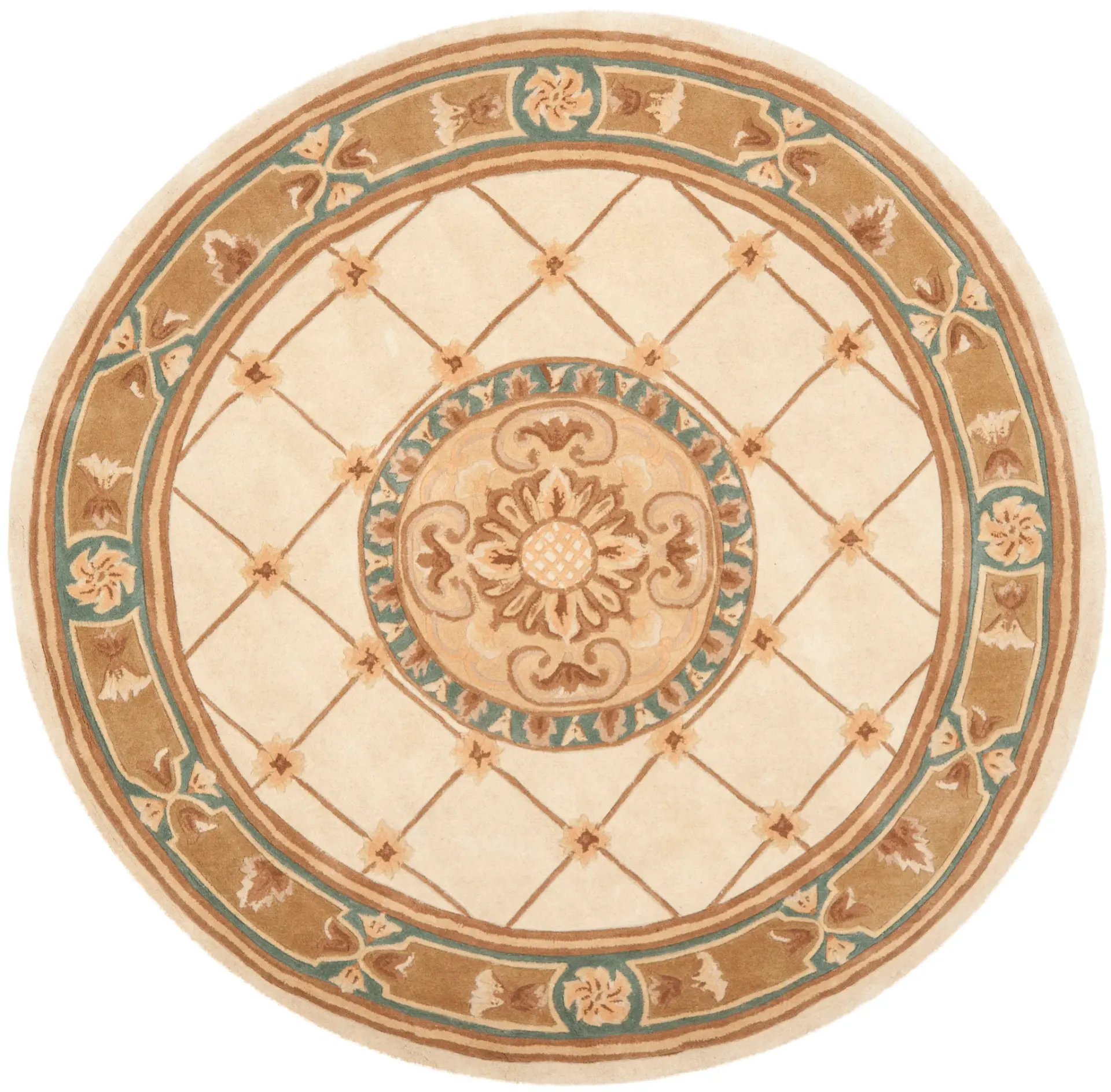 Naples Medallion Trellis Hand-Tufted Wool Rug