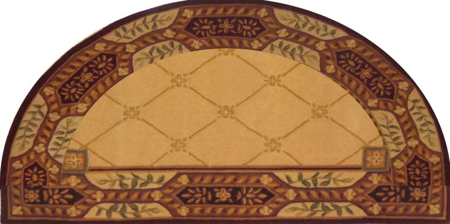 Naples Lattice Border Hand-Tufted Wool Rug