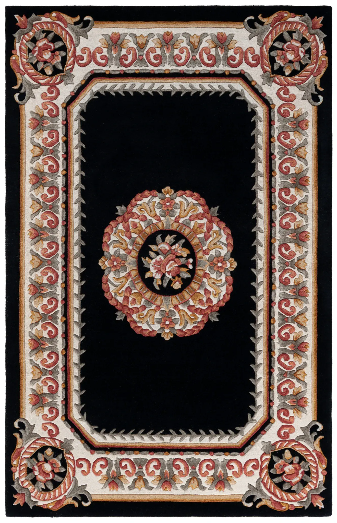 Naples Floral Medallion Hand-Tufted Wool Rug