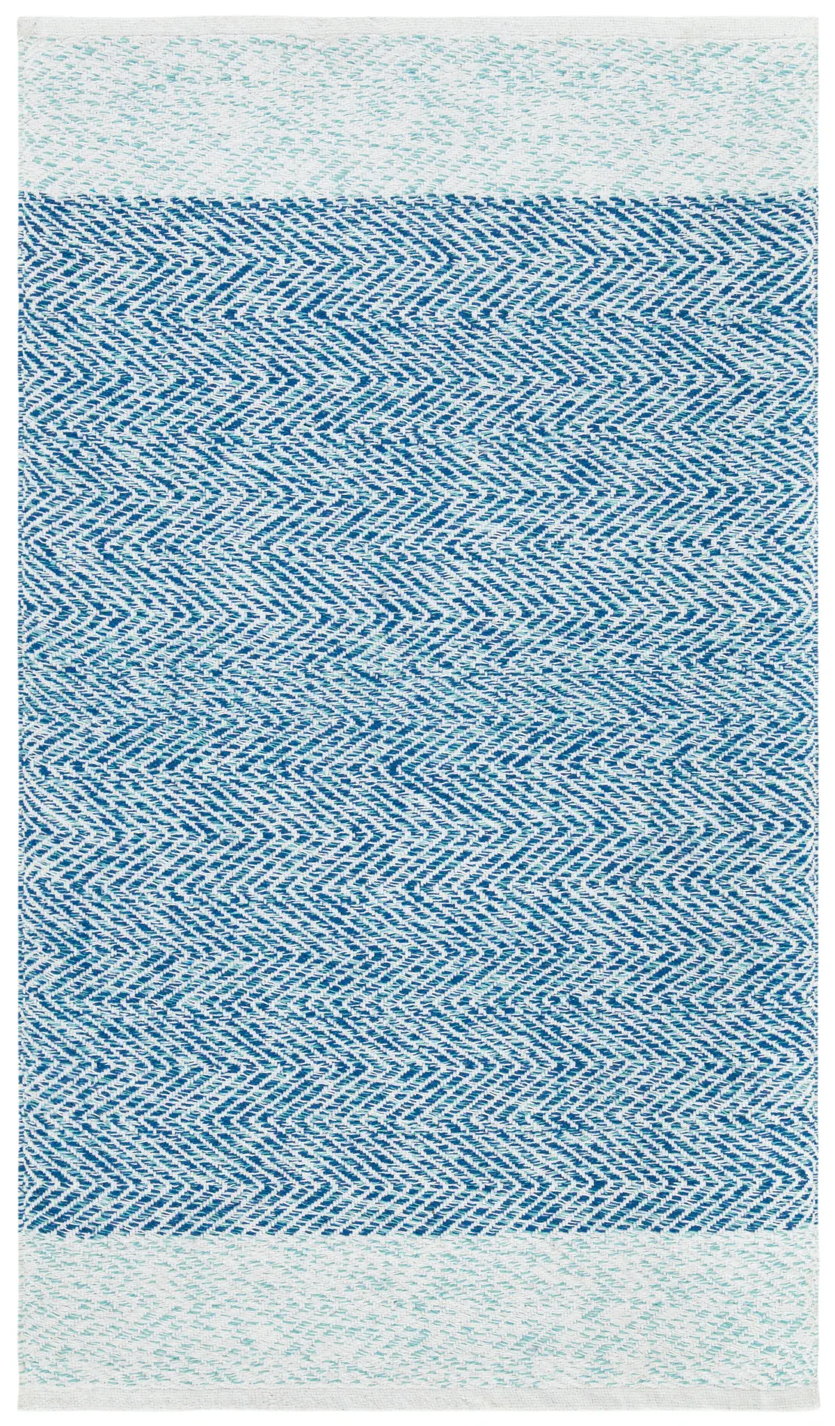 Nantucket Herringbone Banded Hand-Loomed Rug
