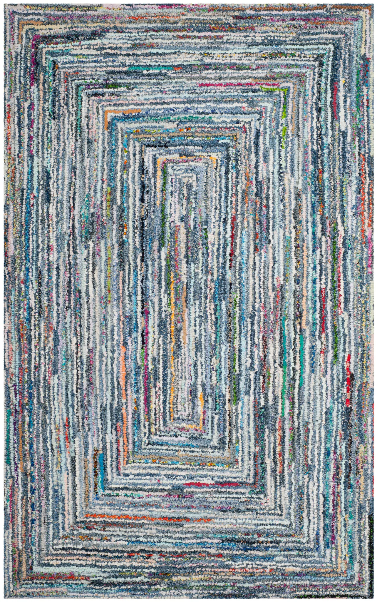 Nantucket Concentric Stripe Hand-Tufted Cotton Rug