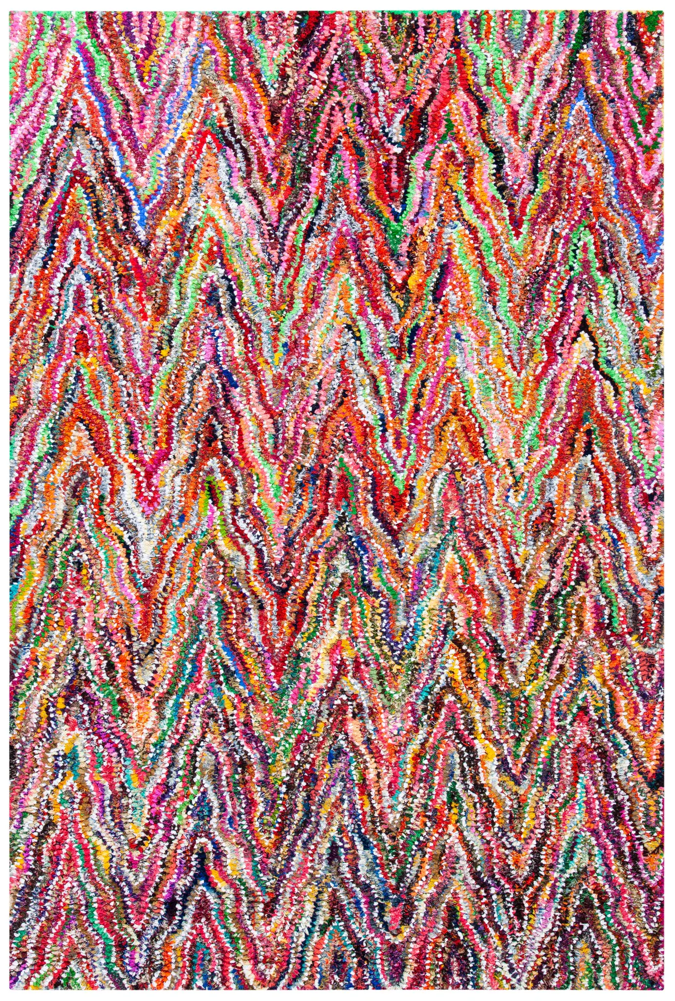 Nantucket Flame Stitch Hand-Tufted Rug