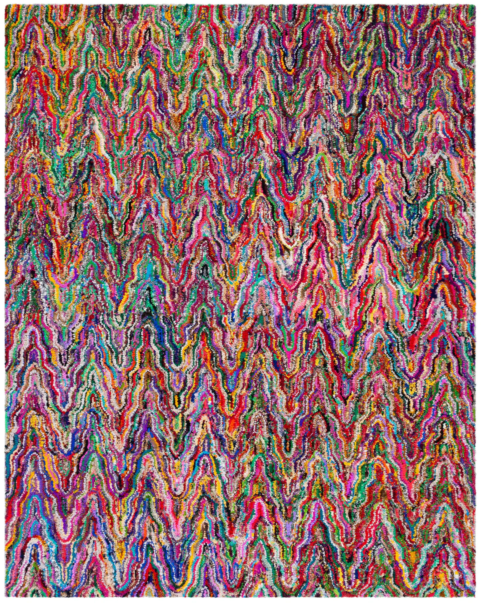 Nantucket Flame Stitch Hand-Tufted Rug