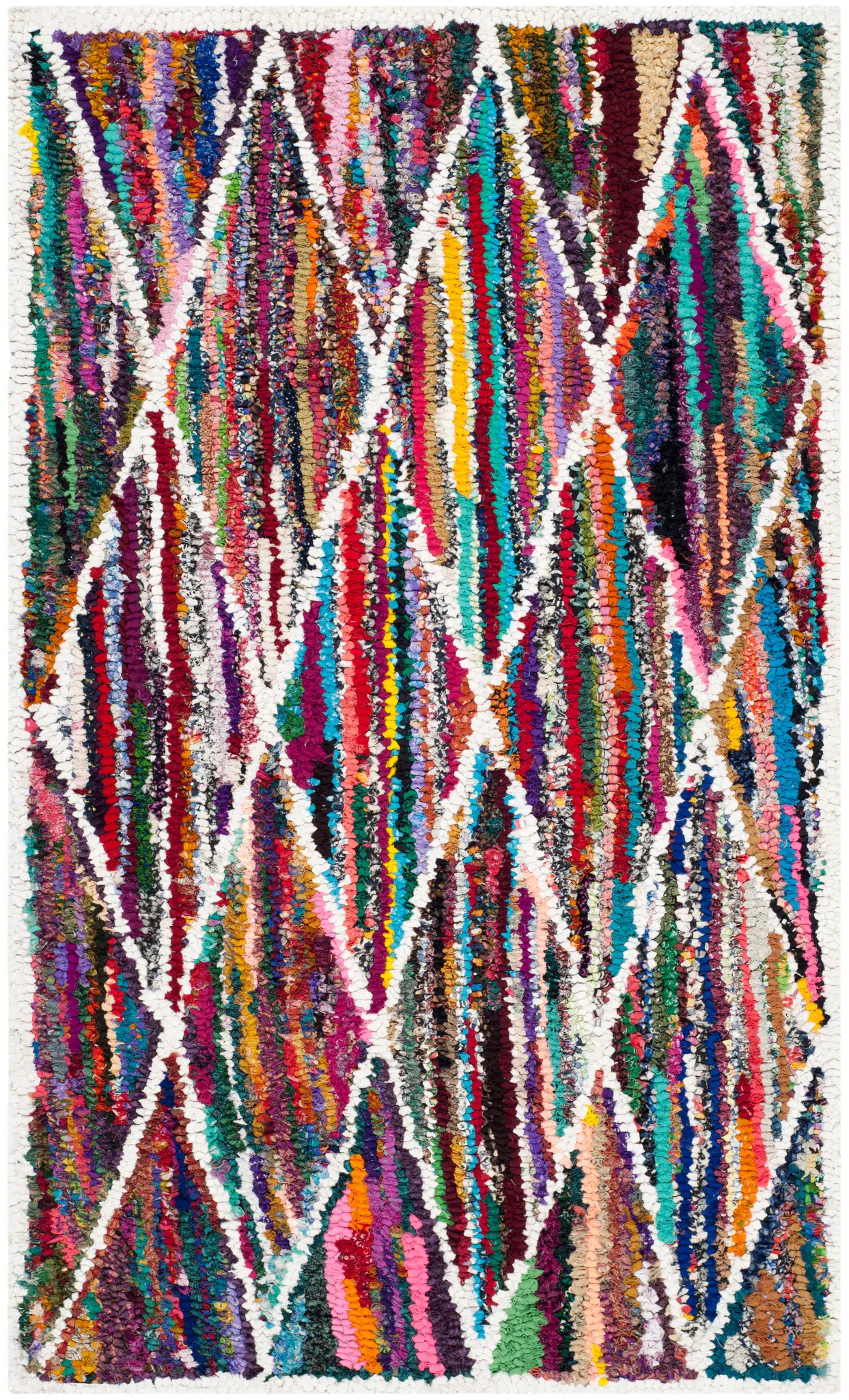 Nantucket Striped Diamond Hand-Tufted Rug