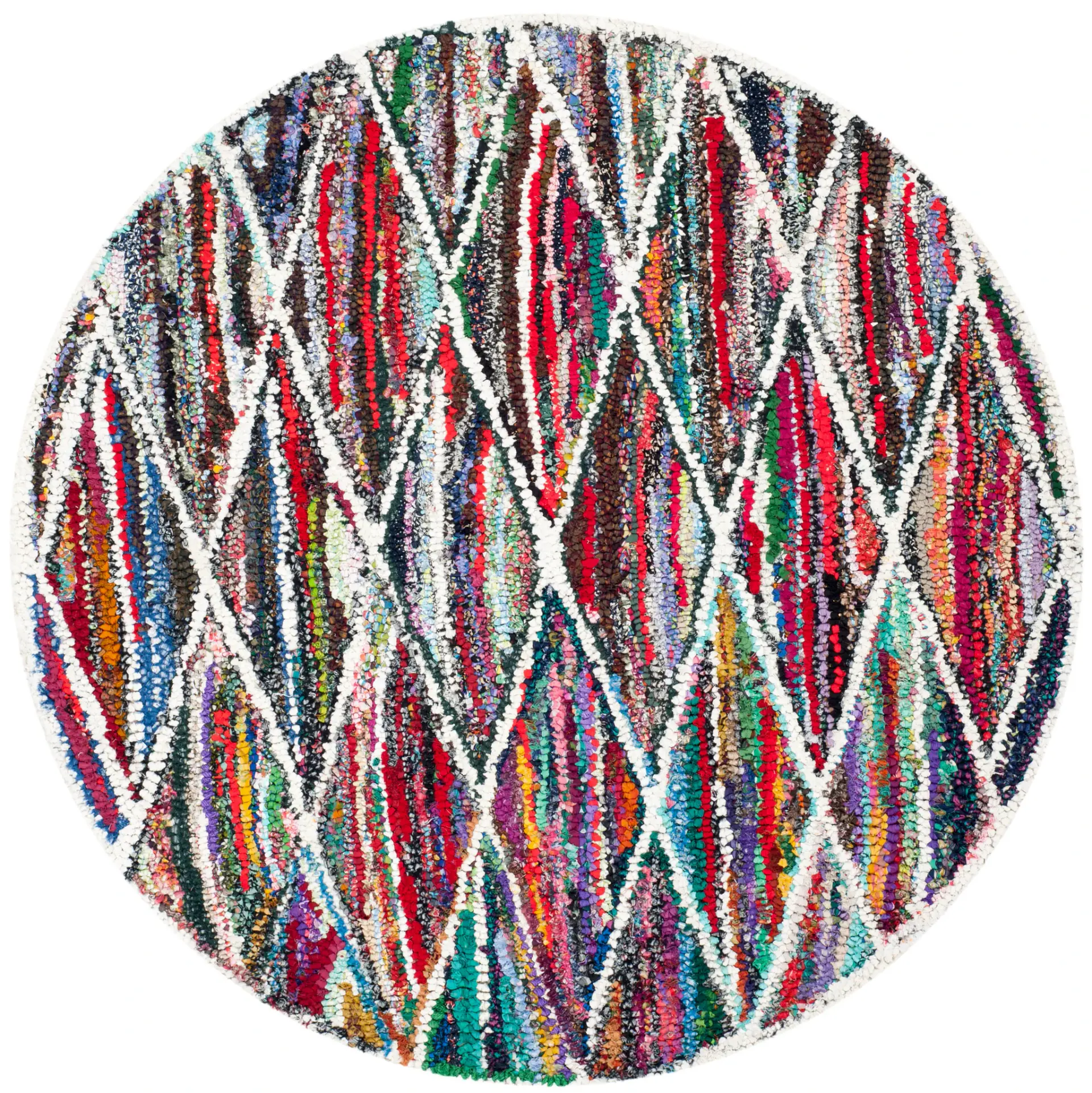 Nantucket Striped Diamond Hand-Tufted Rug