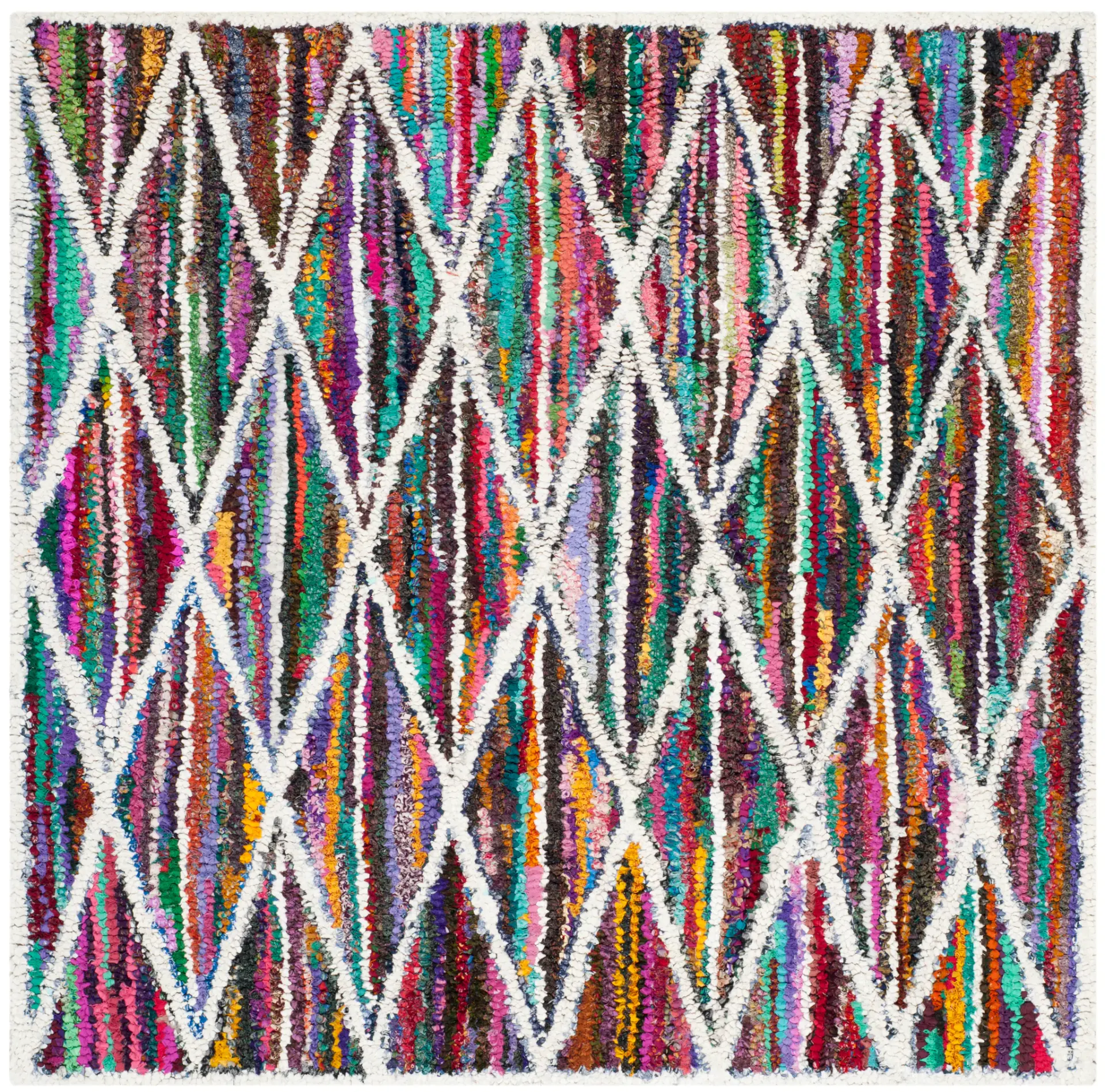 Nantucket Striped Diamond Hand-Tufted Rug