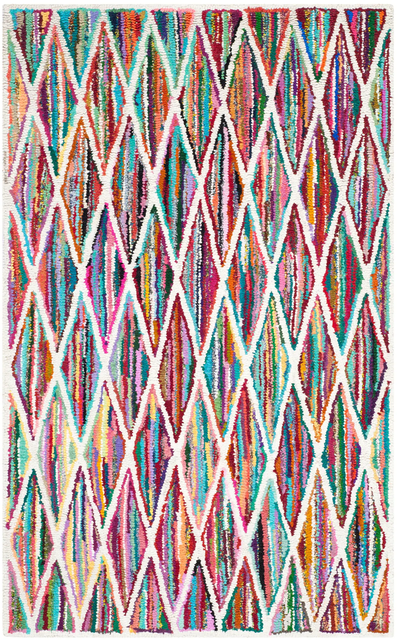 Nantucket Striped Diamond Hand-Tufted Rug