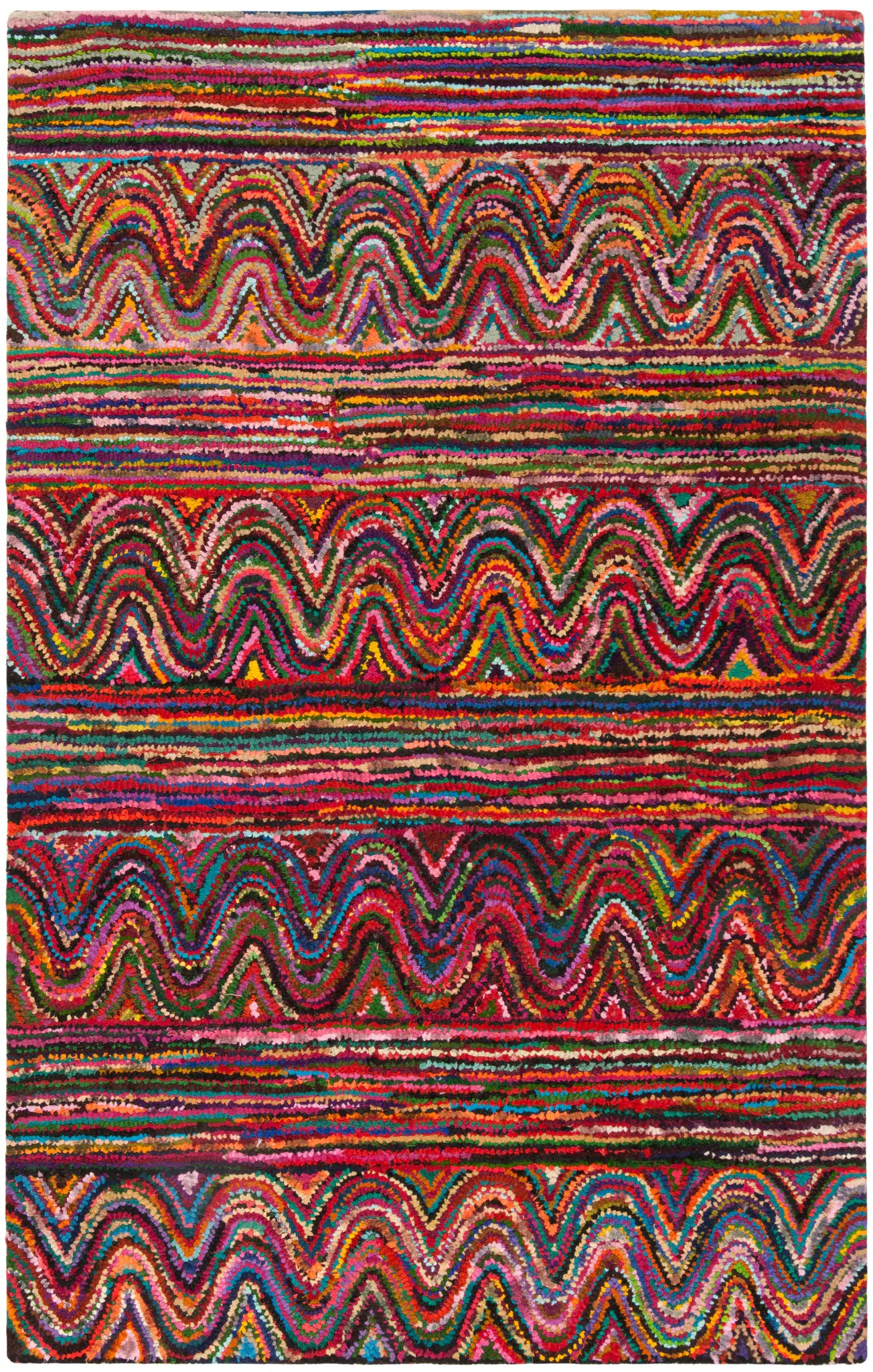 Nantucket Wavy Stripe Hand-Tufted Cotton Rug
