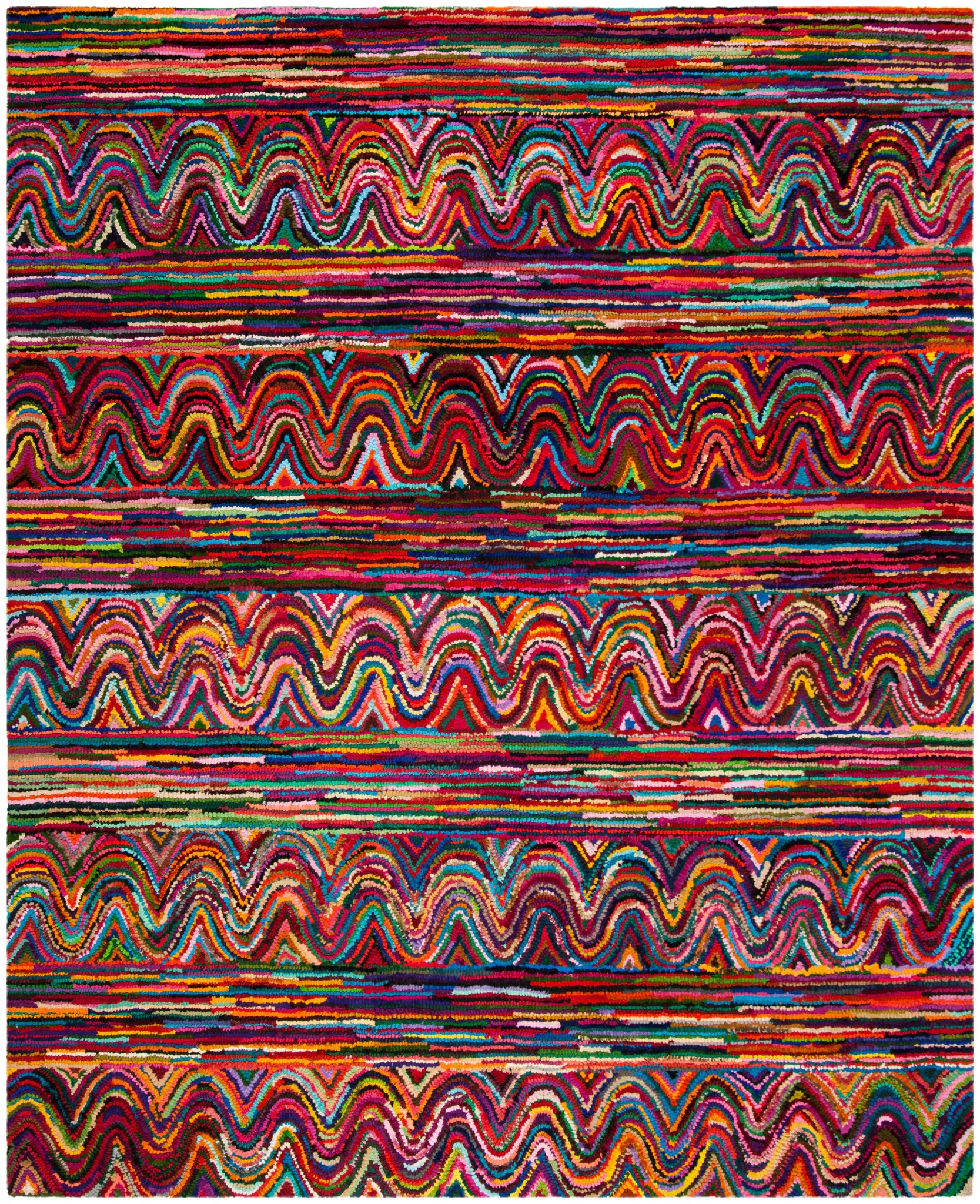 Nantucket Wavy Stripe Hand-Tufted Cotton Rug