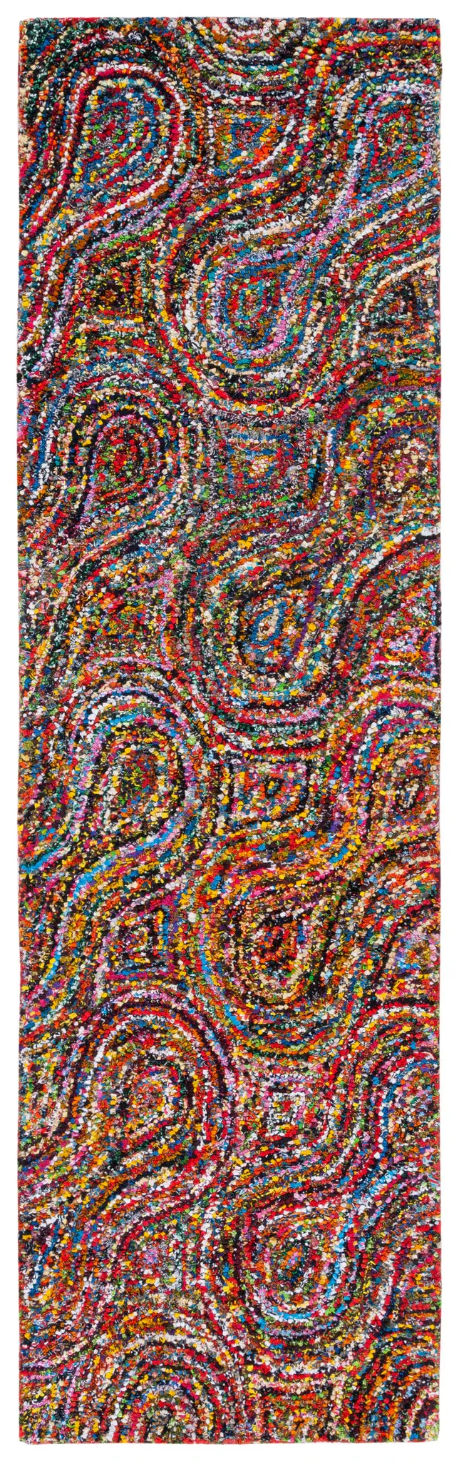 Nantucket Swirling Waves Hand-Tufted Cotton Rug