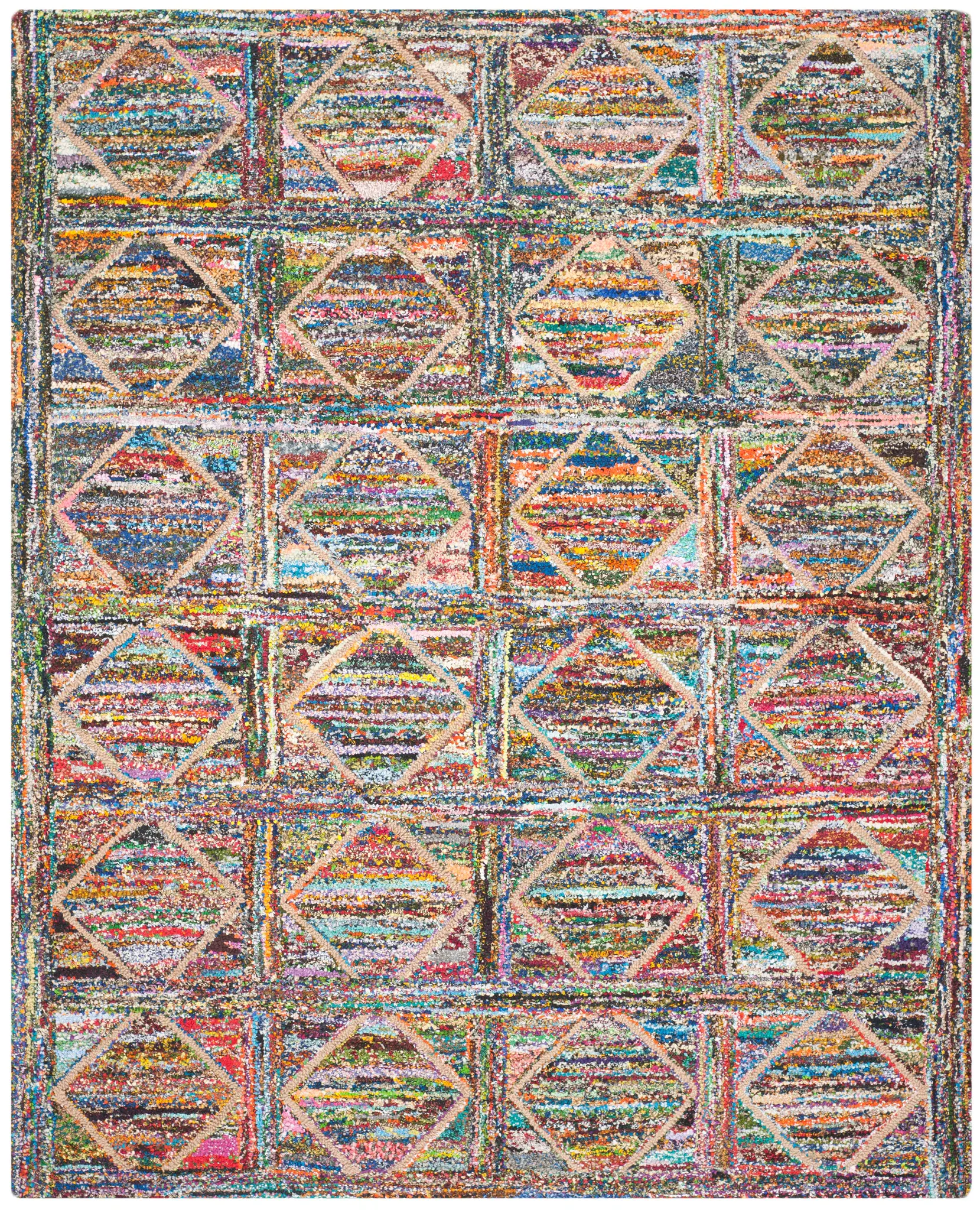 Nantucket Diamond Grid Hand-Tufted Rug