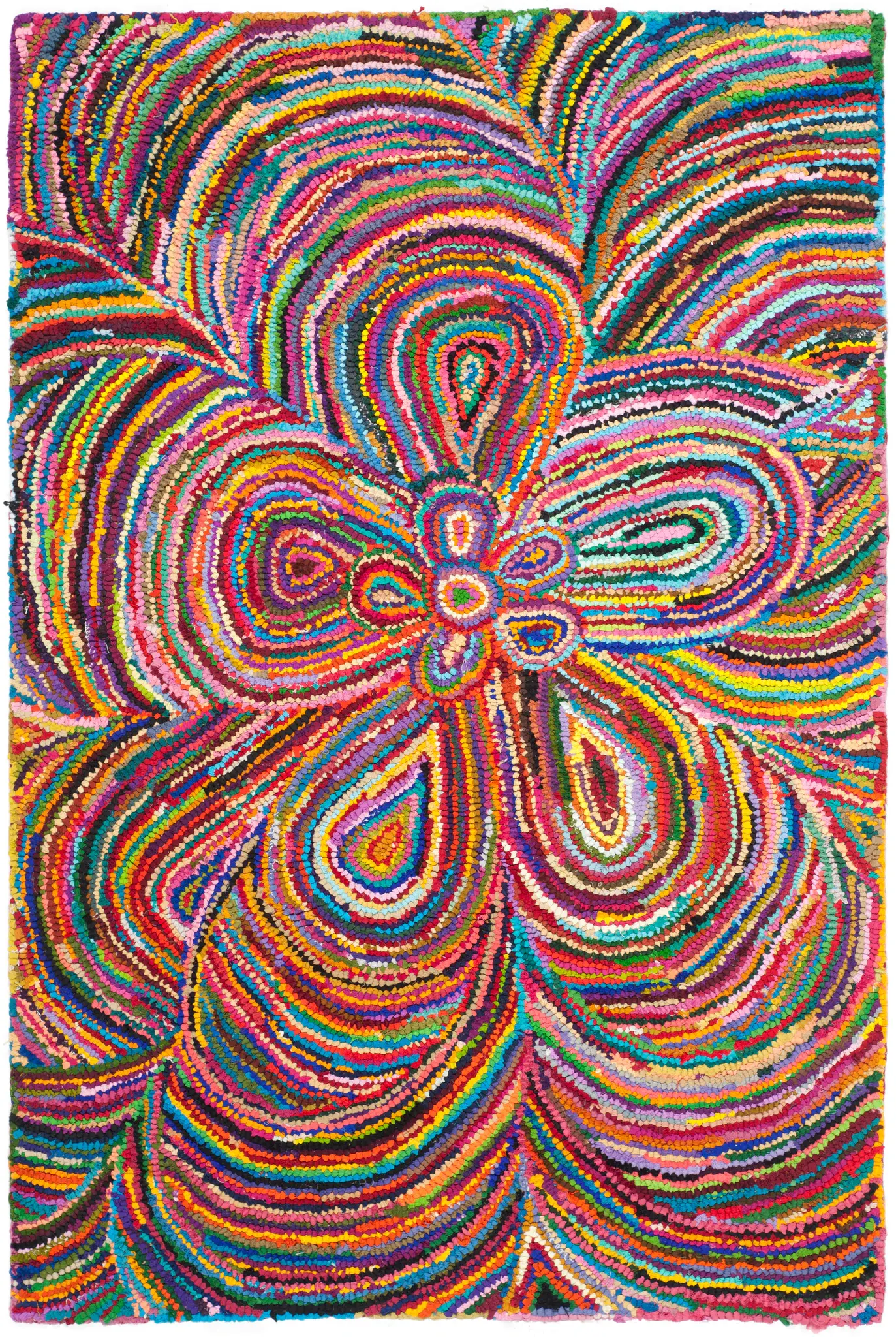 Nantucket Concentric Floral Hand-Tufted Cotton Rug