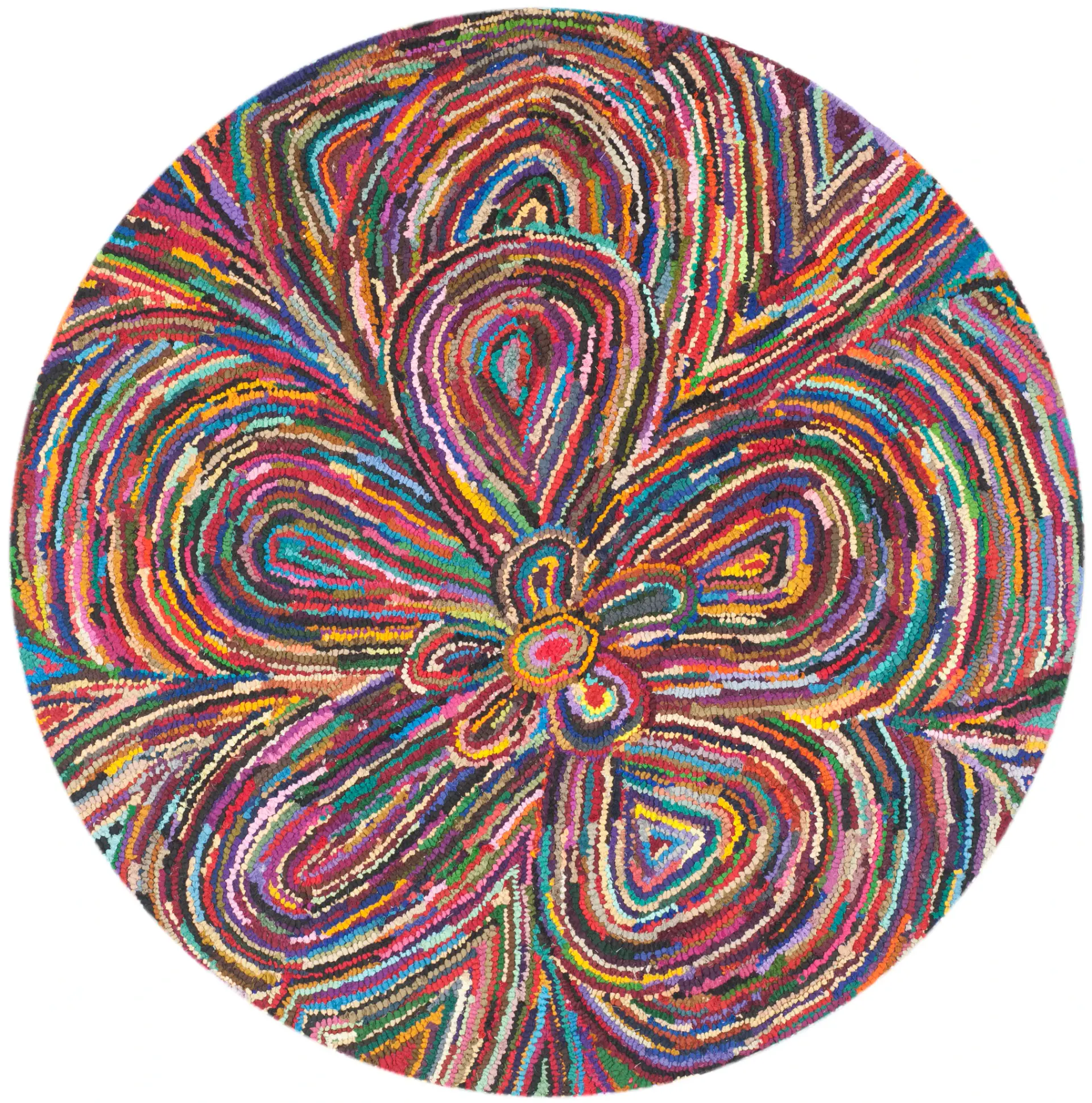 Nantucket Concentric Floral Hand-Tufted Cotton Rug