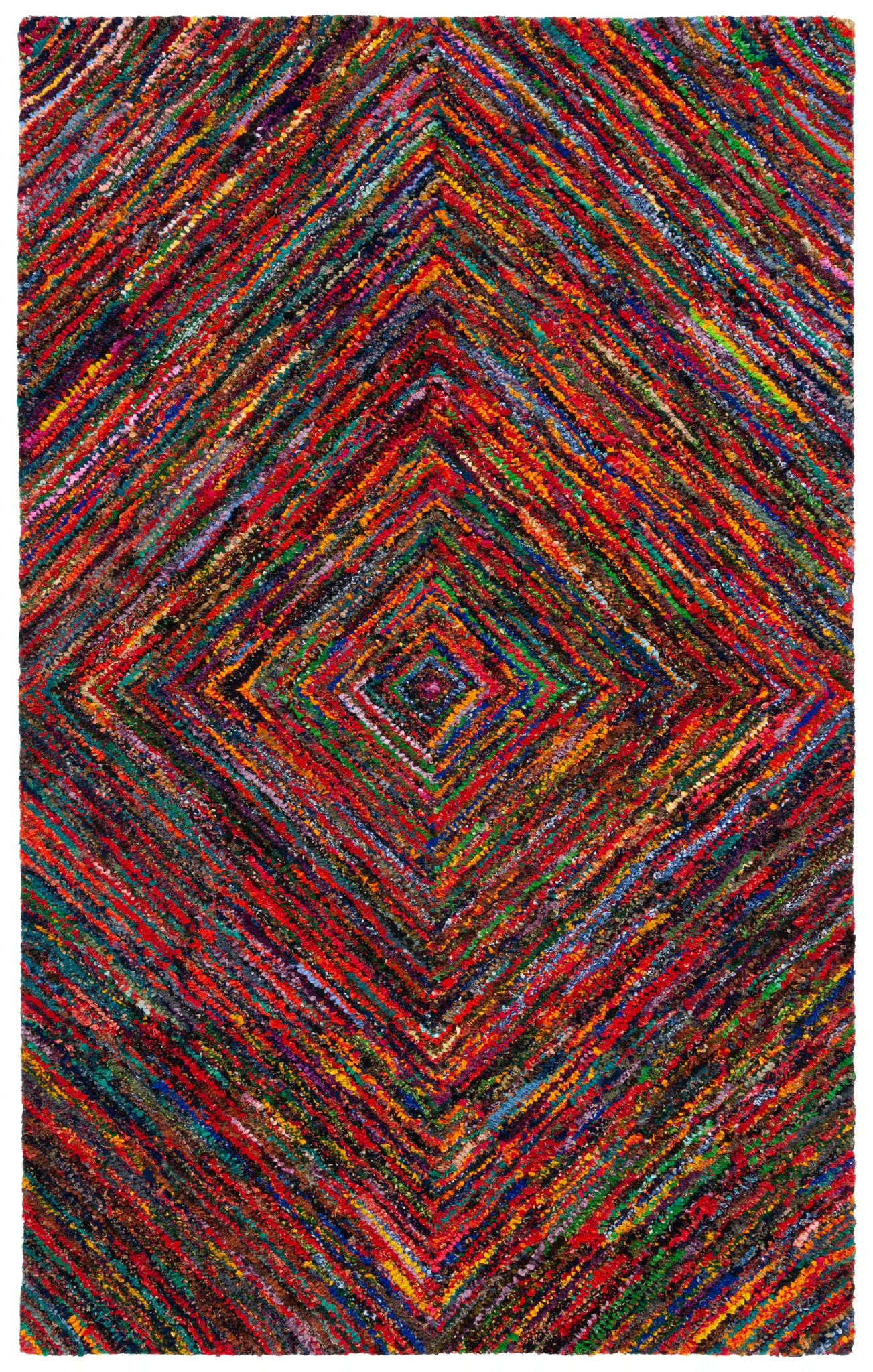 Nantucket Concentric Diamond Hand-Tufted Cotton Rug