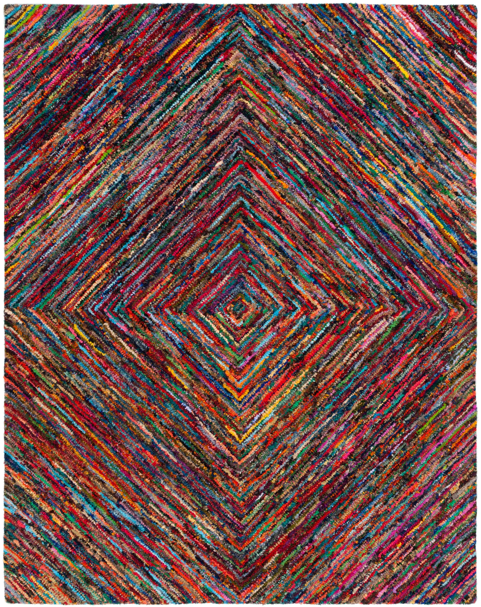 Nantucket Concentric Diamond Hand-Tufted Cotton Rug