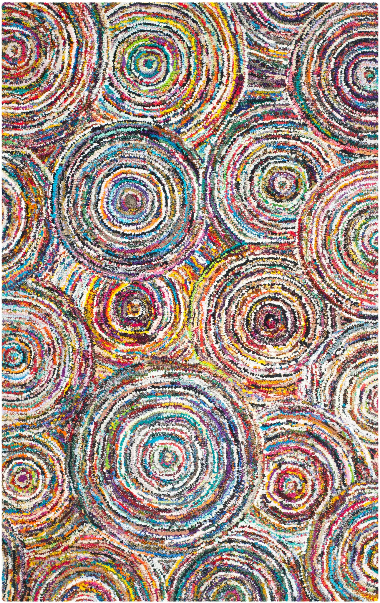 Nantucket Concentric Rings Hand-Tufted Cotton Rug
