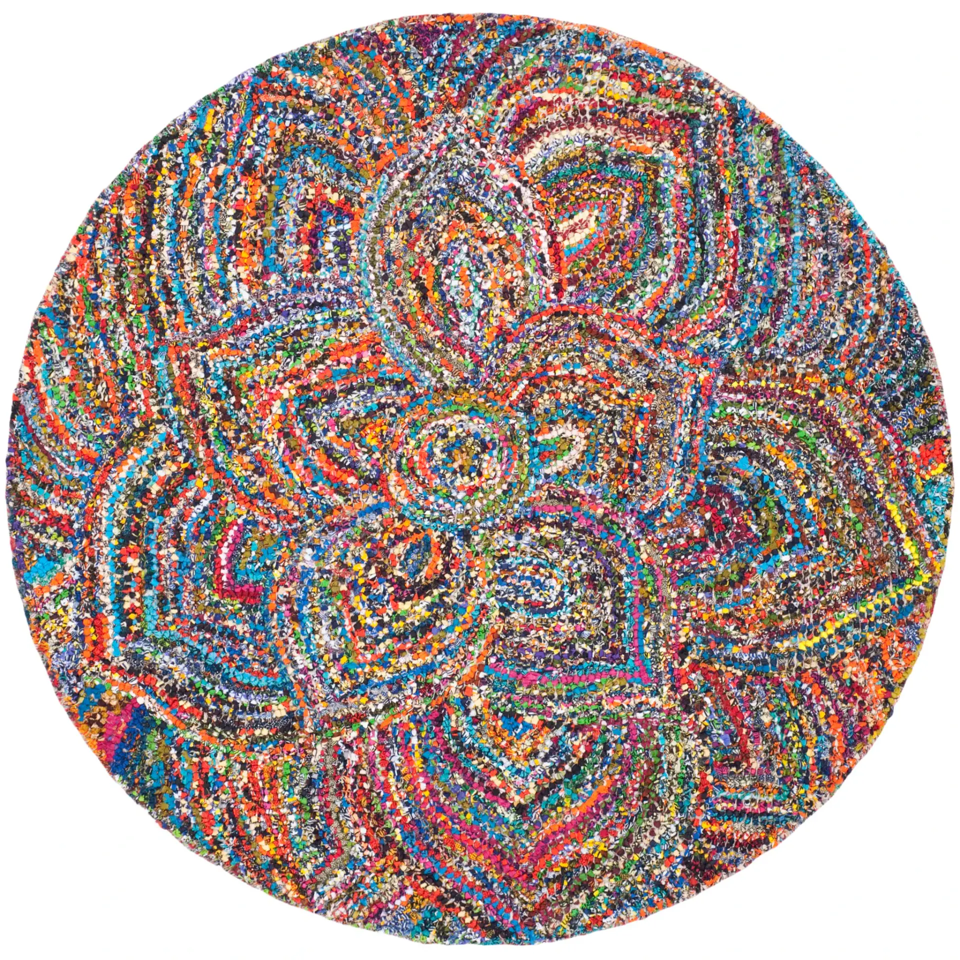 Nantucket Radiating Petal Hand-Tufted Cotton Rug