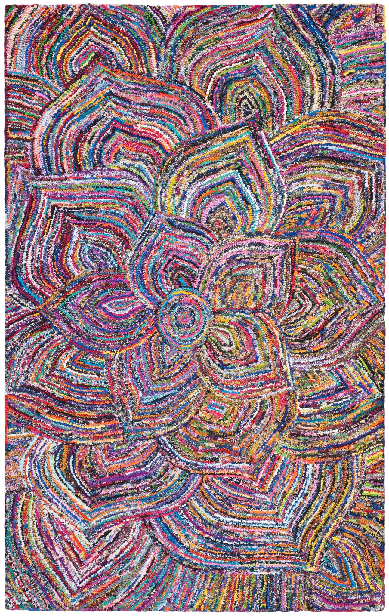 Nantucket Radiating Petal Hand-Tufted Cotton Rug