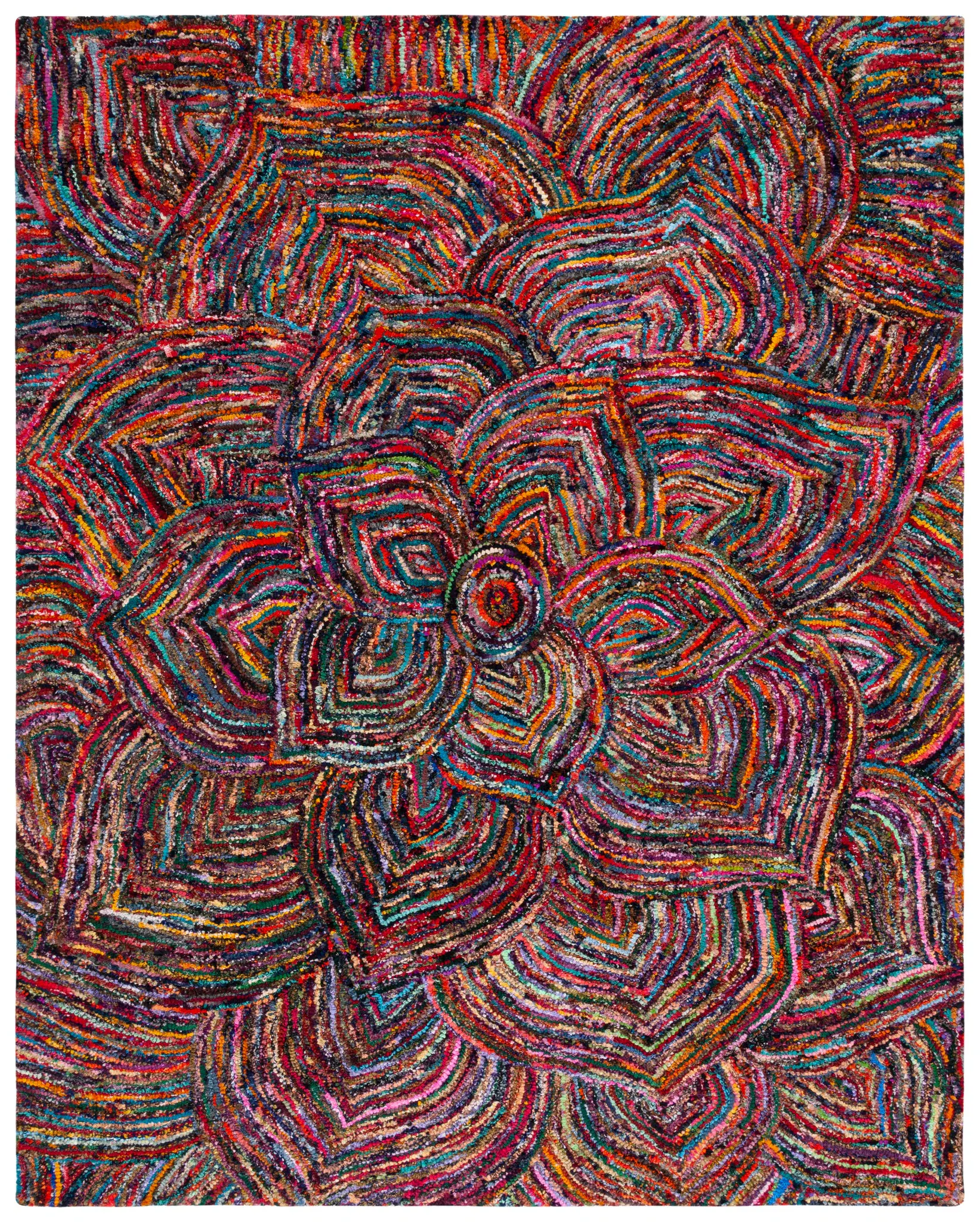 Nantucket Radiating Petal Hand-Tufted Cotton Rug