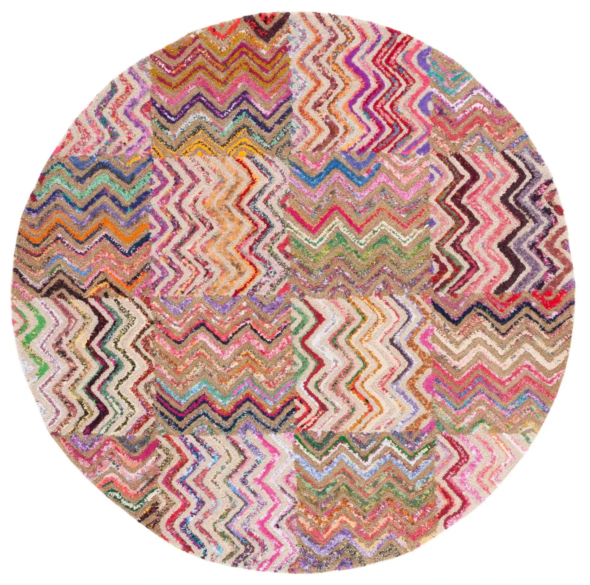 Nantucket Checkered Chevron Hand-Tufted Rug