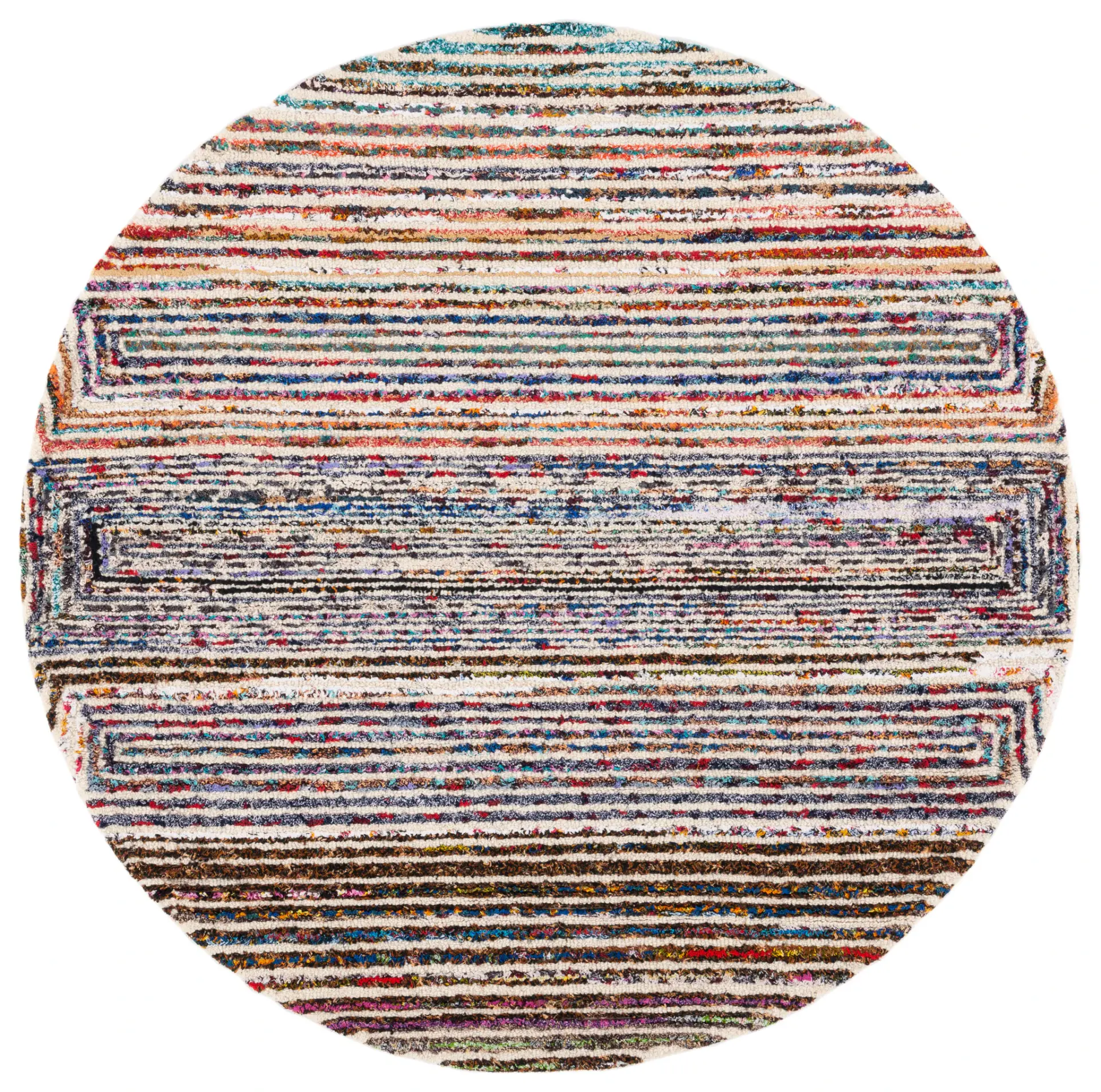 Nantucket Stacked Geometric Hand-Tufted Rug