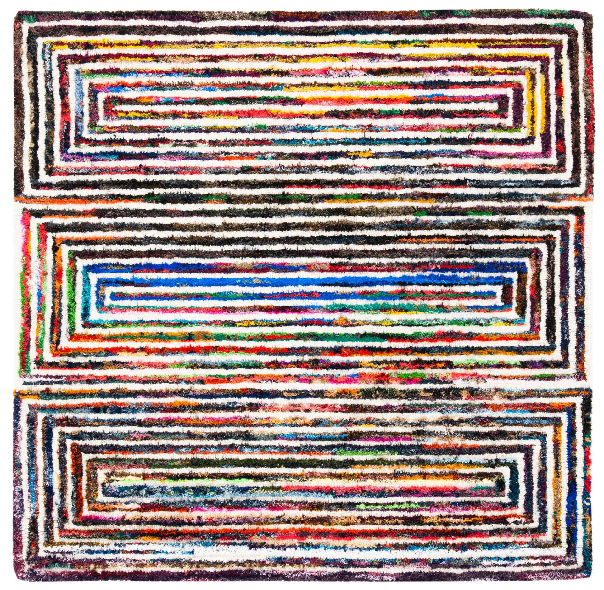 Nantucket Stacked Geometric Hand-Tufted Rug