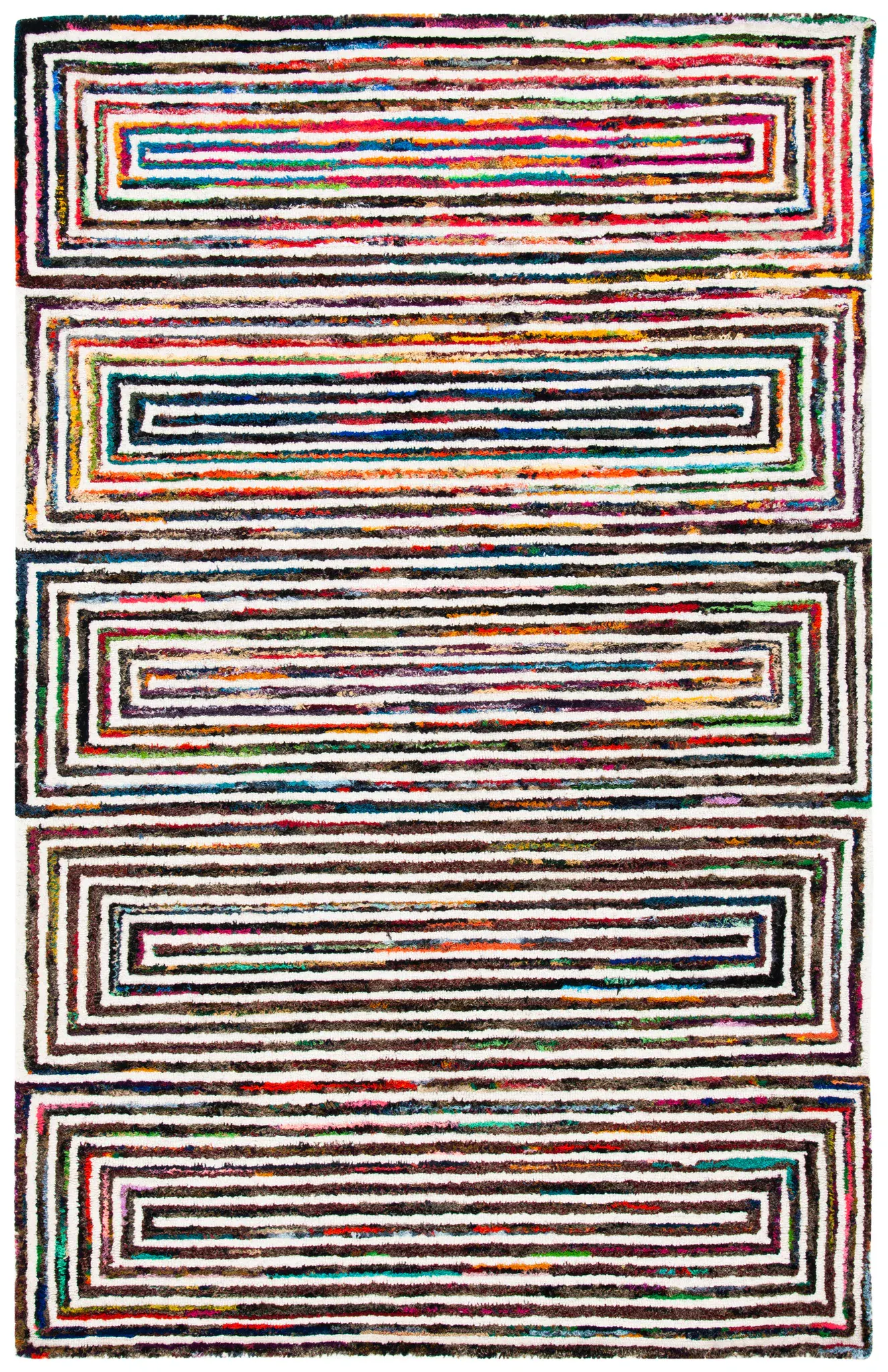 Nantucket Stacked Geometric Hand-Tufted Rug