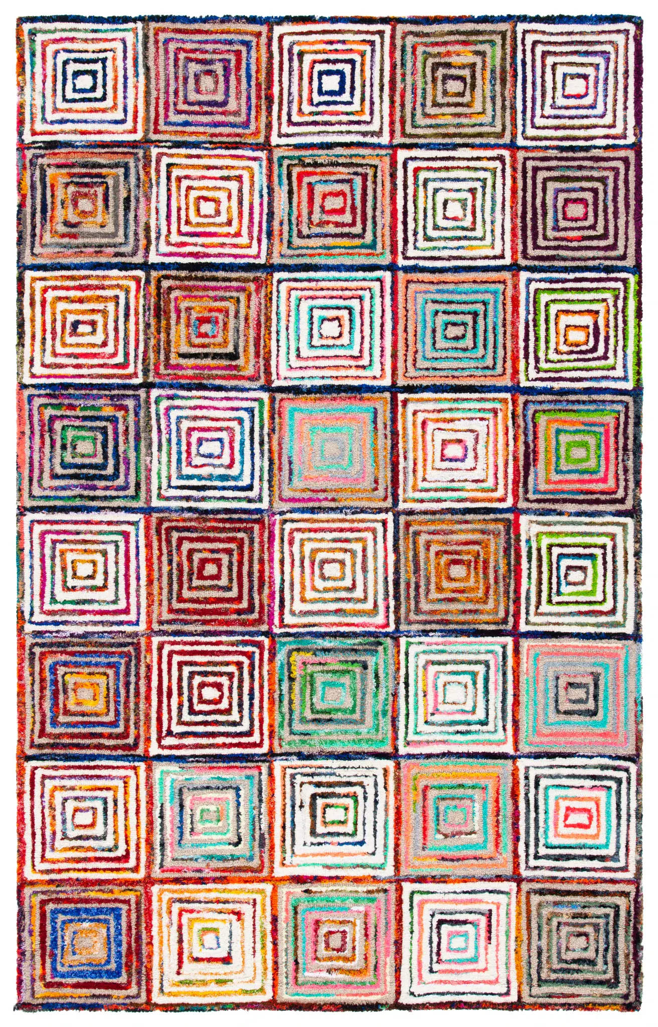 Nantucket Nested Square Hand-Tufted Rug