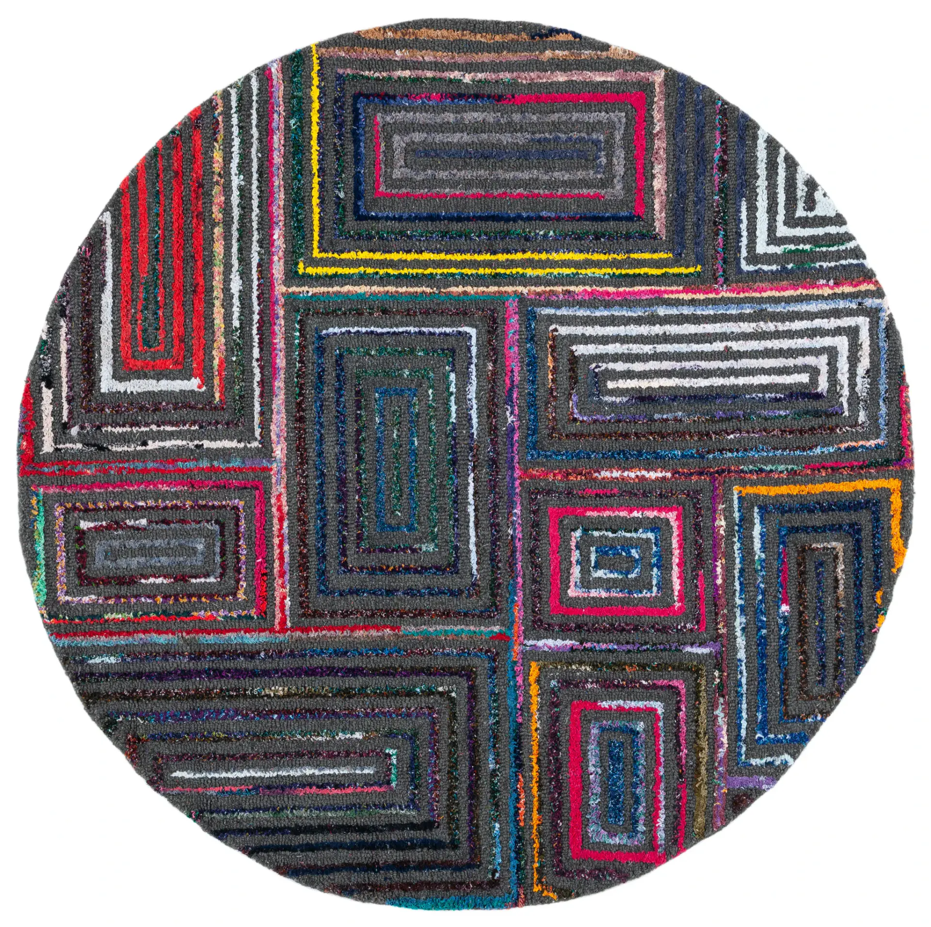 Nantucket Patchwork Blocks Hand-Tufted Rug