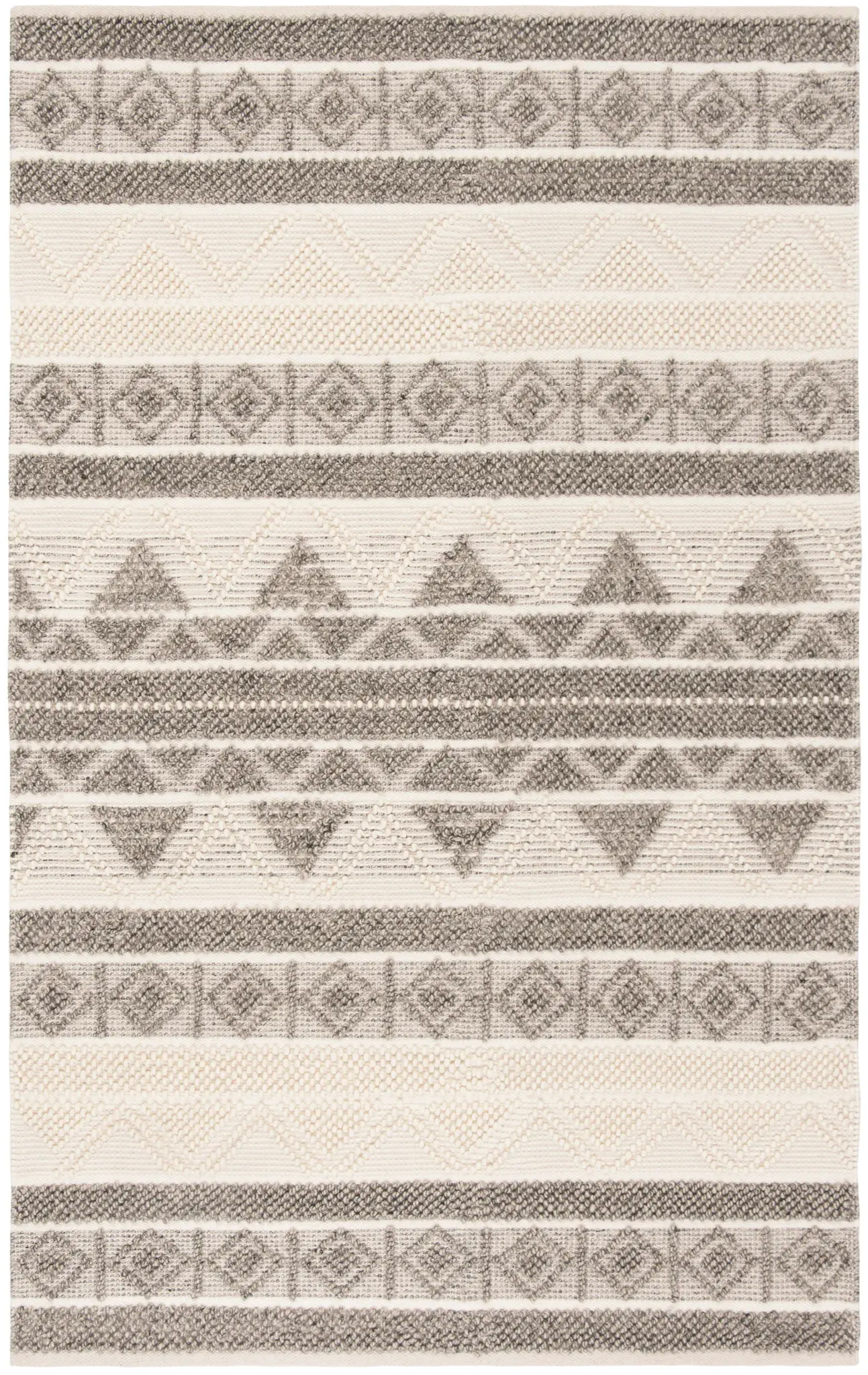 Natura Atlas Banded Triangle And Diamond Hand-Woven Rug