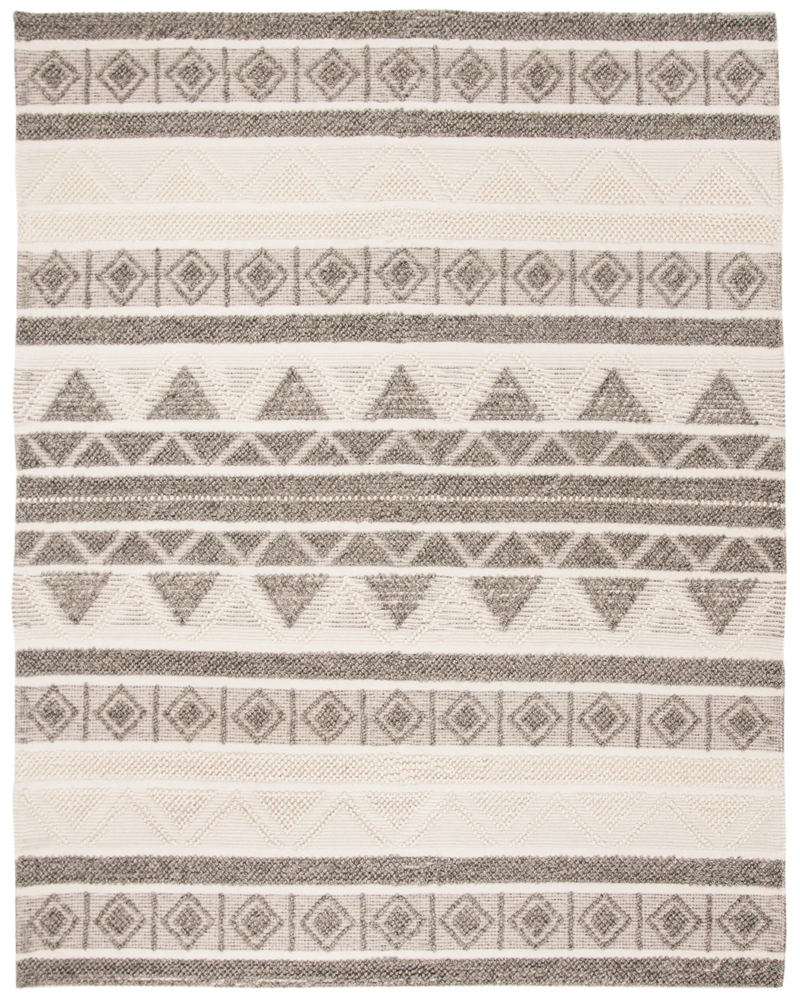Natura Atlas Banded Triangle And Diamond Hand-Woven Rug
