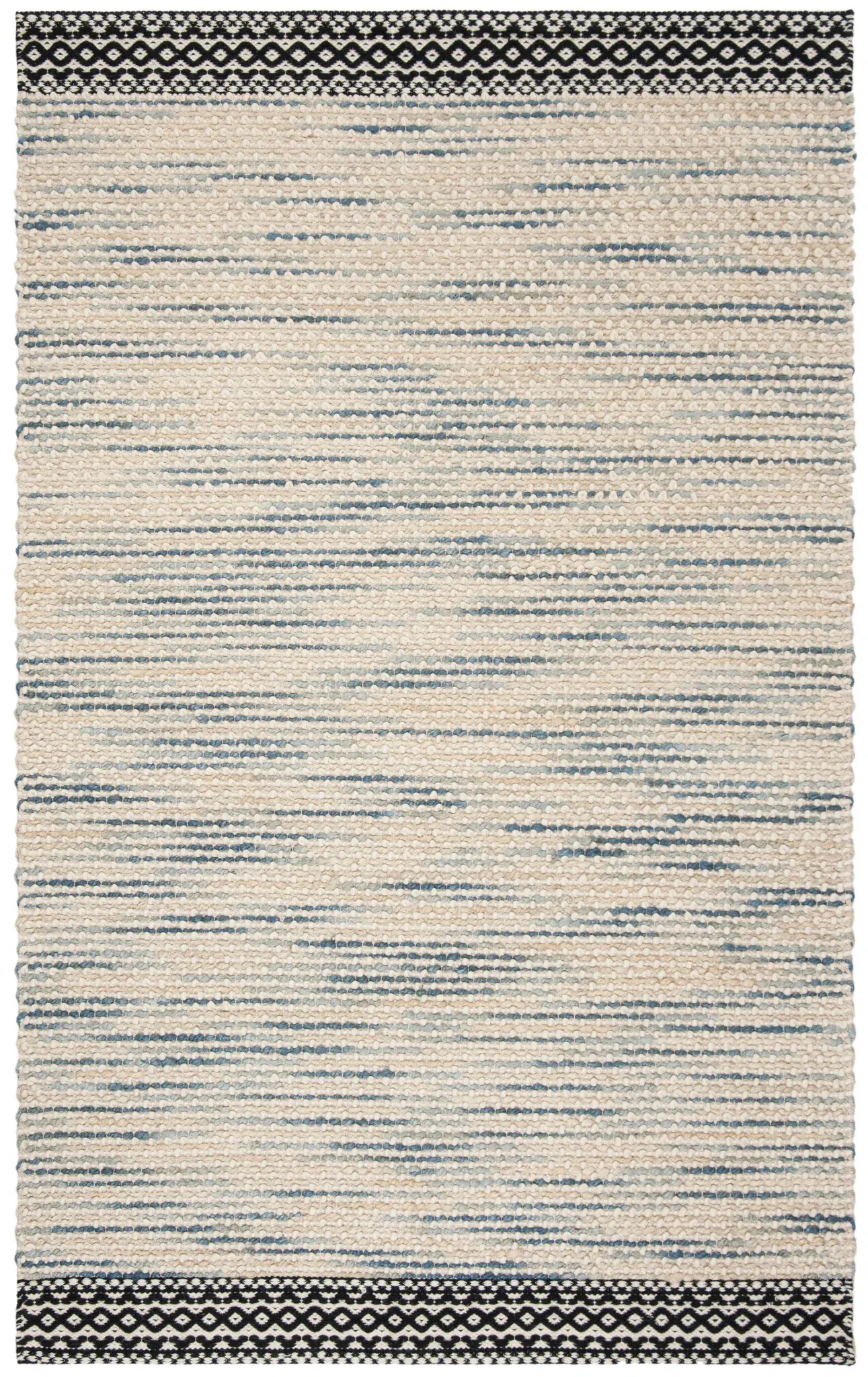 Natura Striped Border Hand-Woven Rug