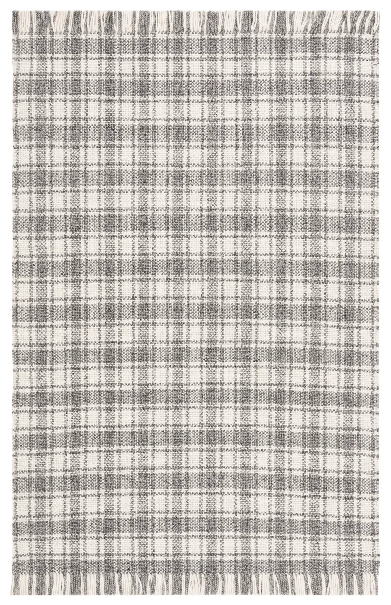 Natura Plaid Hand-Woven Wool Rug
