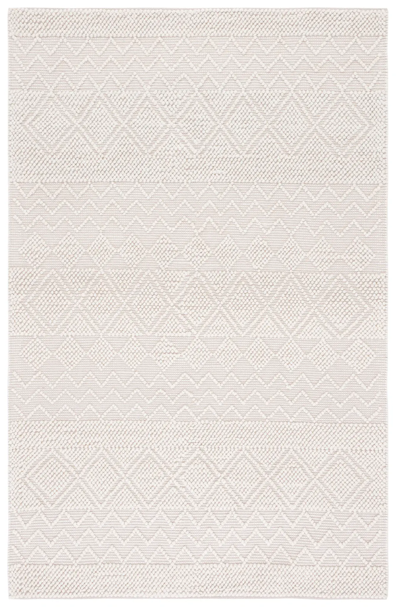 Natura Banded Diamond Hand-Tufted Wool Rug