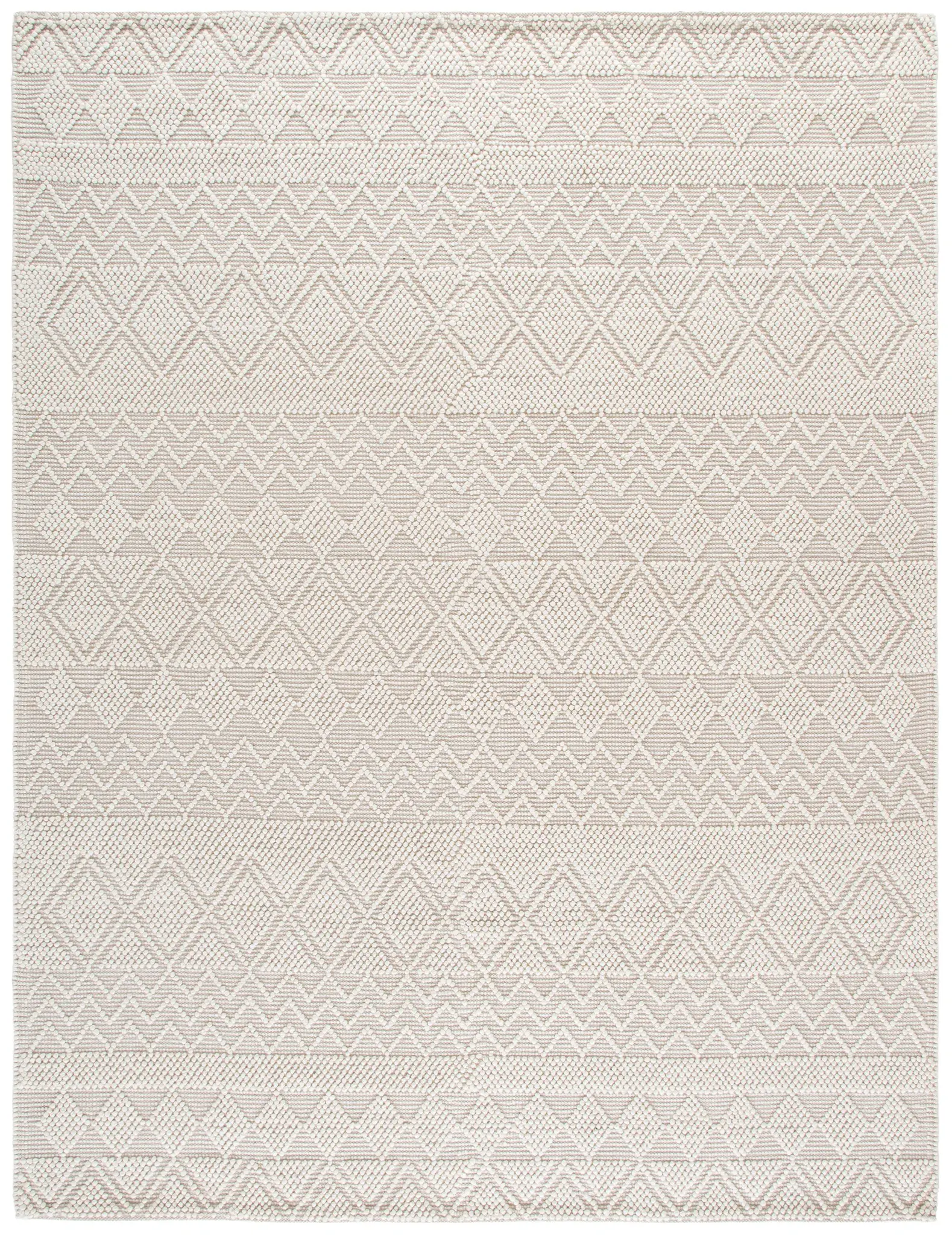 Natura Banded Diamond Hand-Tufted Wool Rug