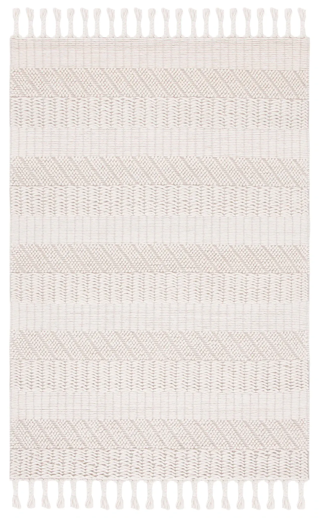 Natura Textured Stripe Hand-Tufted Wool Rug