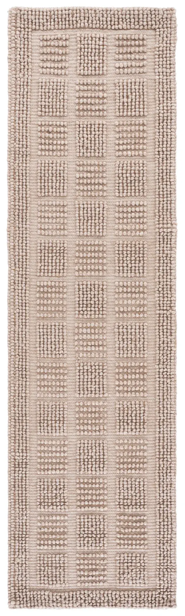 Natura Grid Bordered Hand-Woven Rug